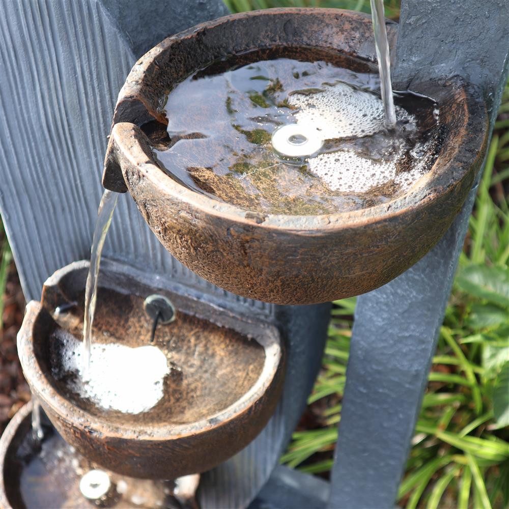 Wacredo Gartenbrunnen Premium Wasserspiel Komplettset Malaysia, Wasserbecken BxT: 41.5x27.5 cm, Gesamtmaße: 41,5 x 27,5 x 124,5cm (L x B x H) – Bild 4 von 5