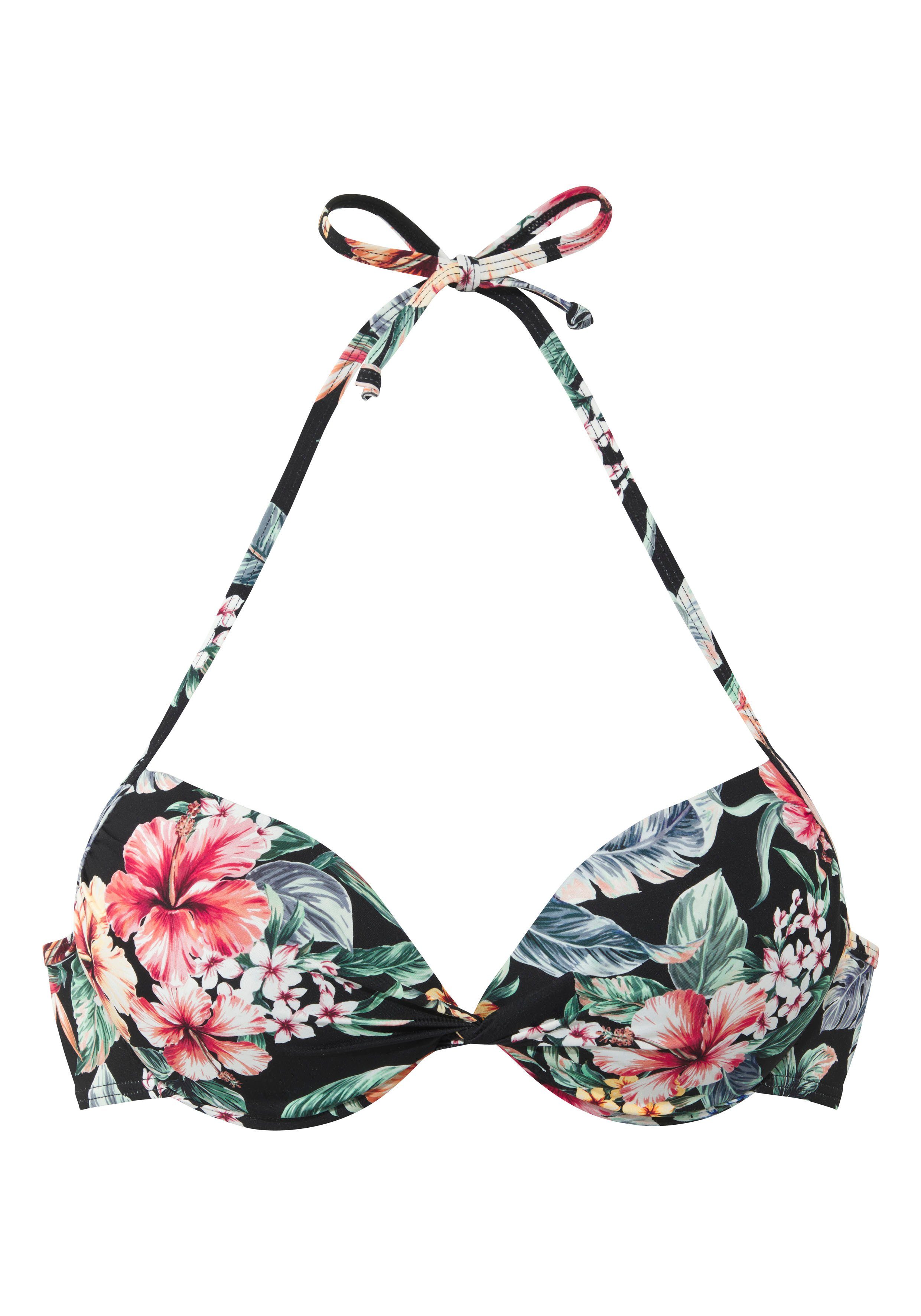 LASCANA Push-Up-Bikini-Top Salsa, mit tollem Blumenprint günstig online kaufen