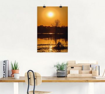 Artland Poster Sonnenuntergang II, Afrika (1 St), als Alubild, Leinwandbild, Wandaufkleber oder Poster in versch. Größen