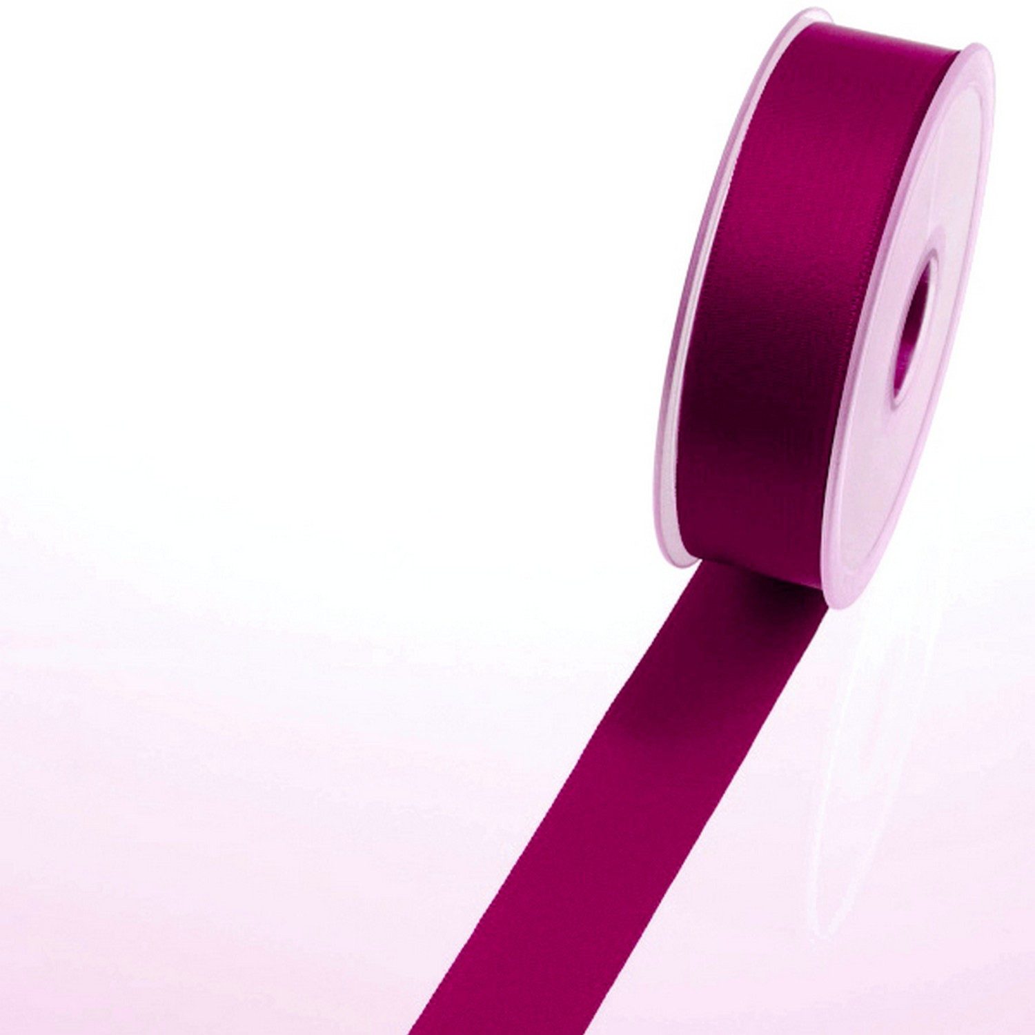 Deko AS Dekoband Satinband kardinal - 25 mm Breite auf 25 m Rolle - 43125 268-R
