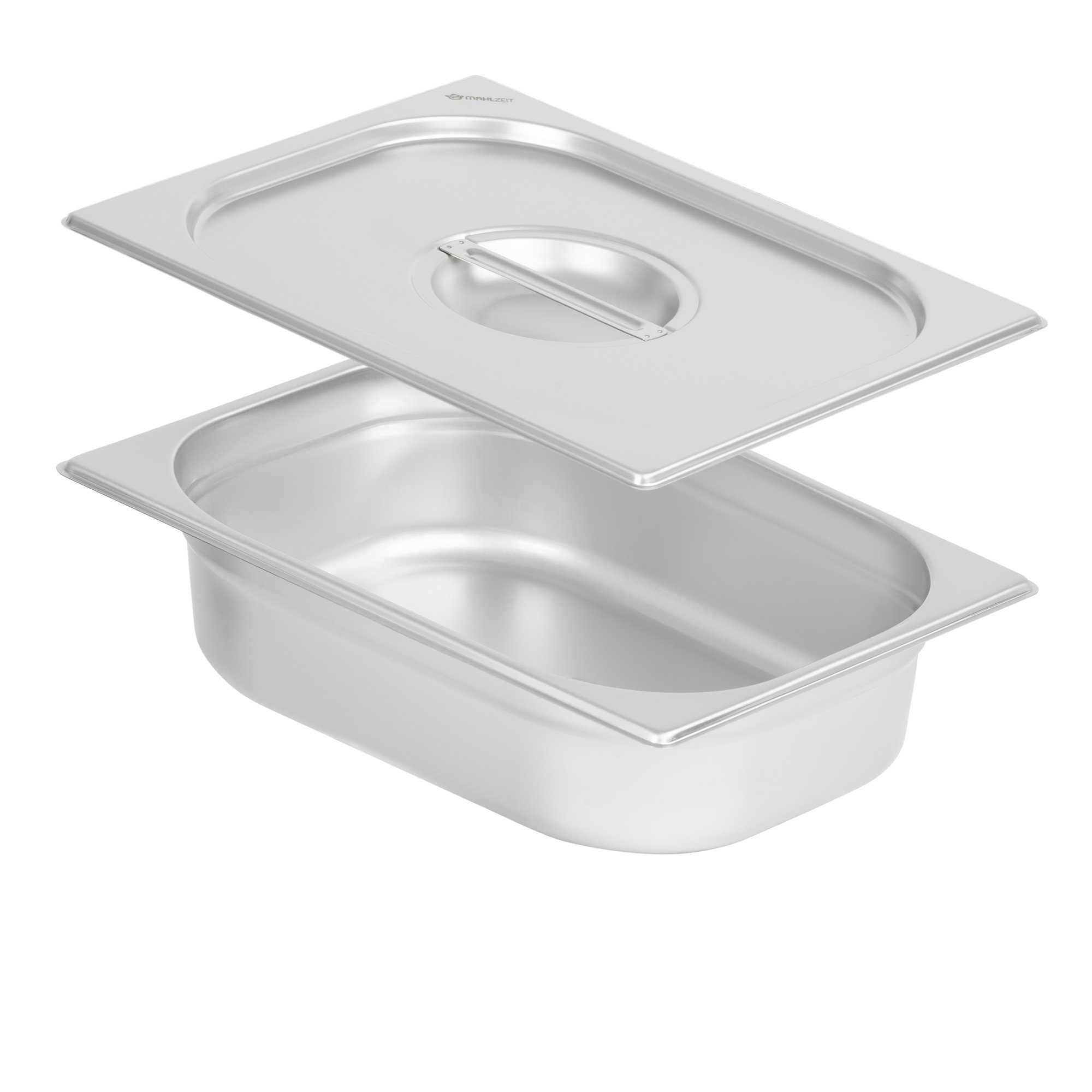 Mahlzeit Thermobehälter GN Behälter 1/2 mit Deckel, Höhe 100 mm, Edelstahl Wärmebehälter, Edelstahl, (Set, 2-tlg., 1x 1/1 GN Behälter mit Deckel(100 mm), für Chafing Dish