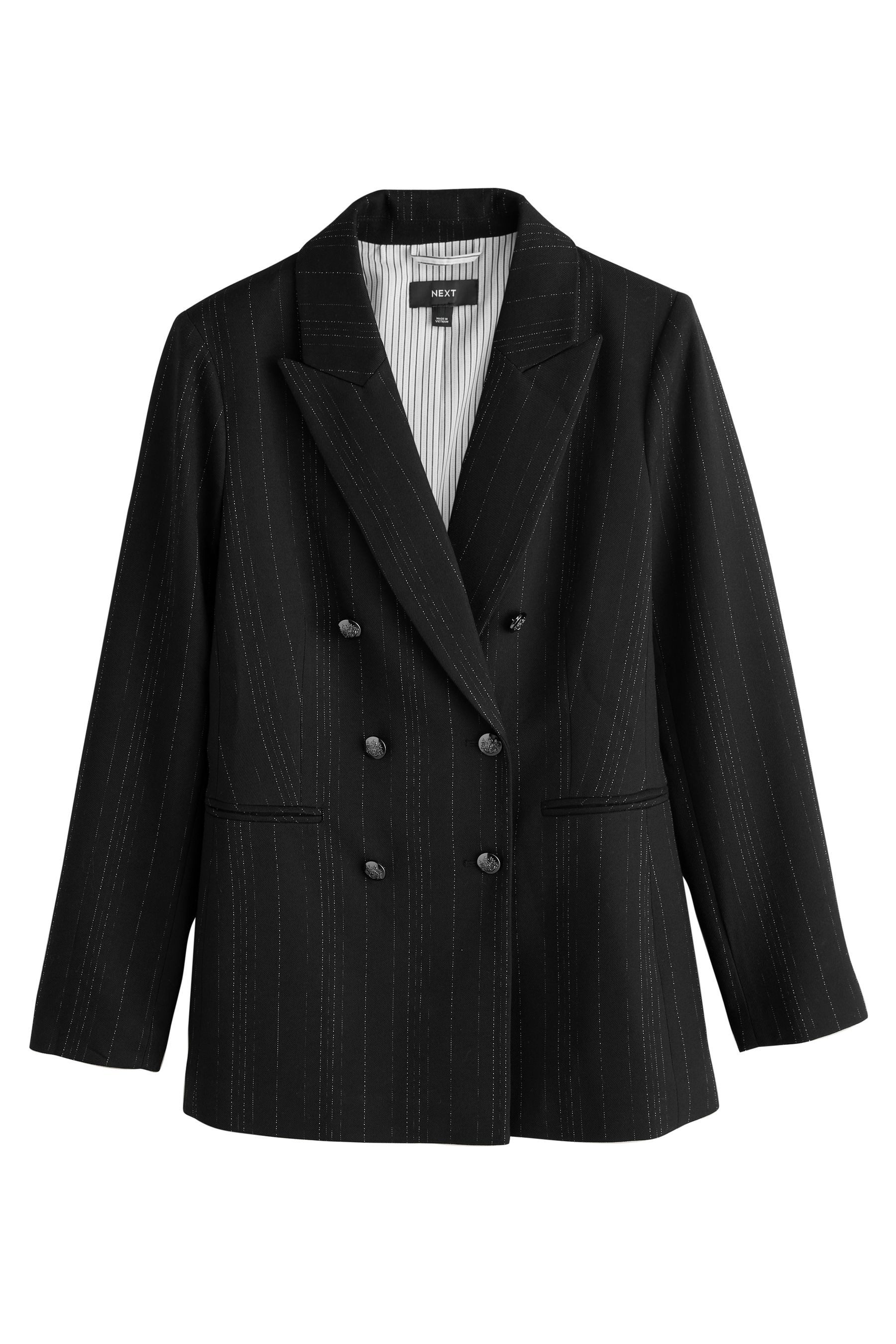 Next Jackenblazer Zweireihiger Militär-Blazer mit Streifen (1-tlg)