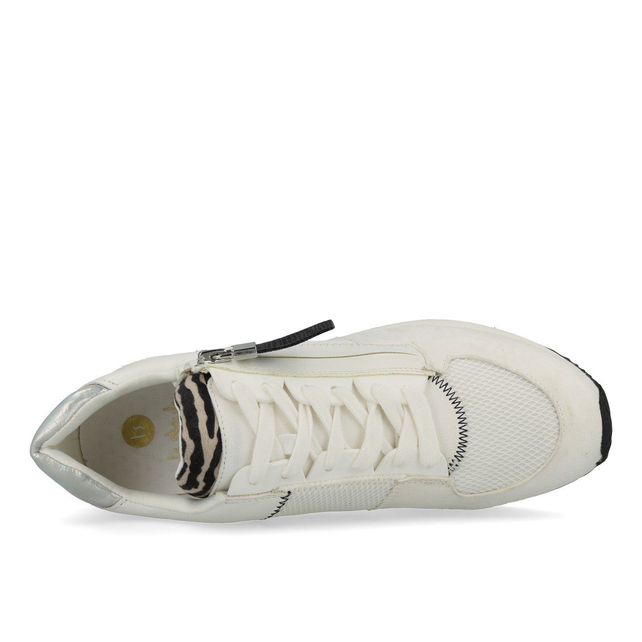 Strada White 2003161 with Strada Damen Mesh Sneaker La Zipper La Sneaker Micro