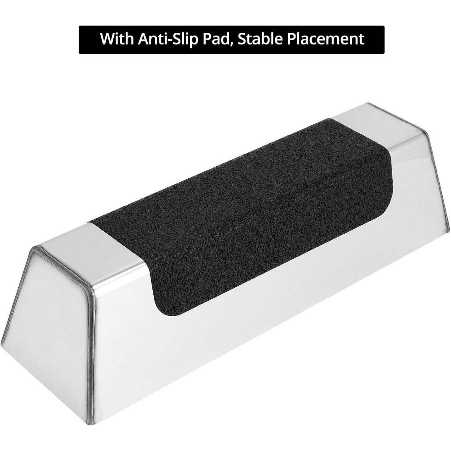 LuxusKollektion Flächenspachtel Spachtelkasten Edelstahl 30,5 cm rechteckig Antirutschpad