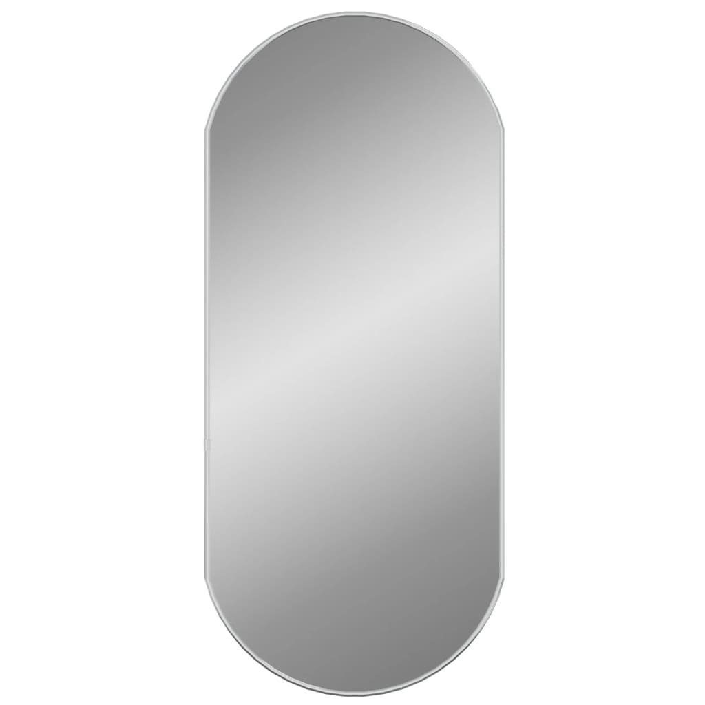 furnicato Wandspiegel Silbern 80x35 cm Oval