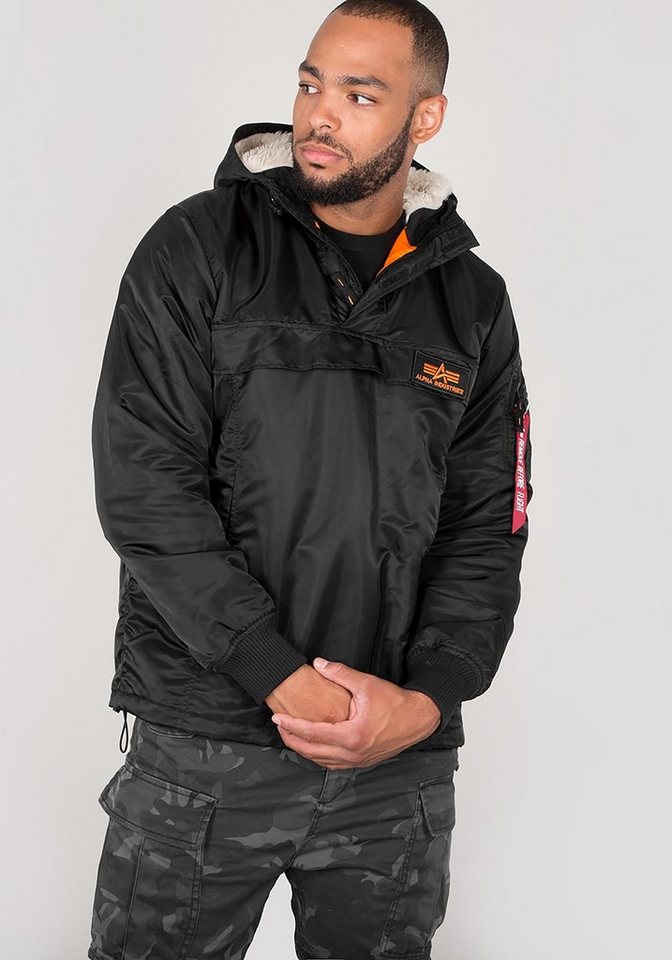 Alpha Industries Kurzjacke Hpo Anorak, Alpha Klettverschluss Logo auf  Frontverschluss