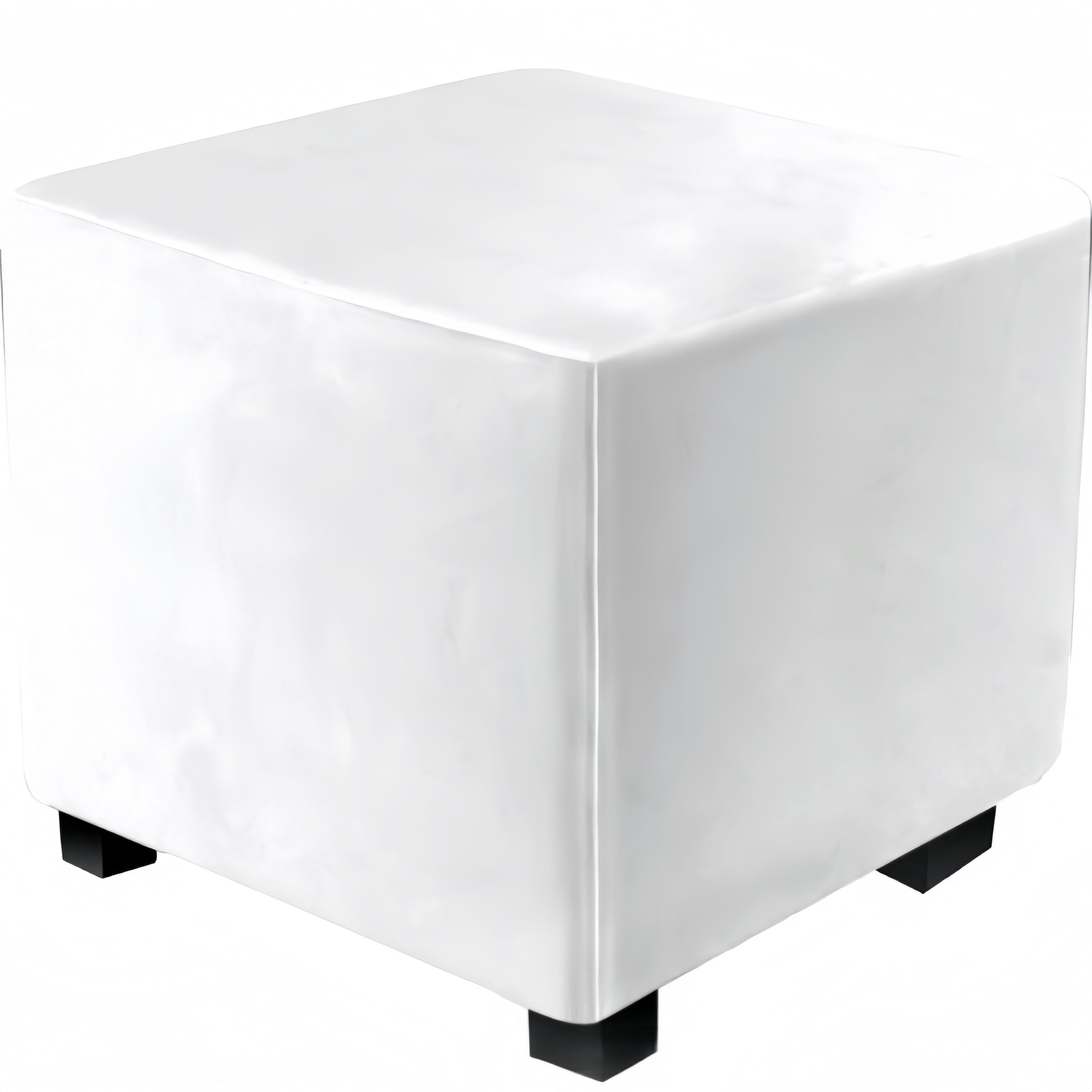FOUORTUNATE-BEE Stuhlhusse Samt-Stuhlhusse Stretch für quadratische Hocker und Fußhocker, Elastische Samthusse für Ottomane und quadratische Sitzhocker