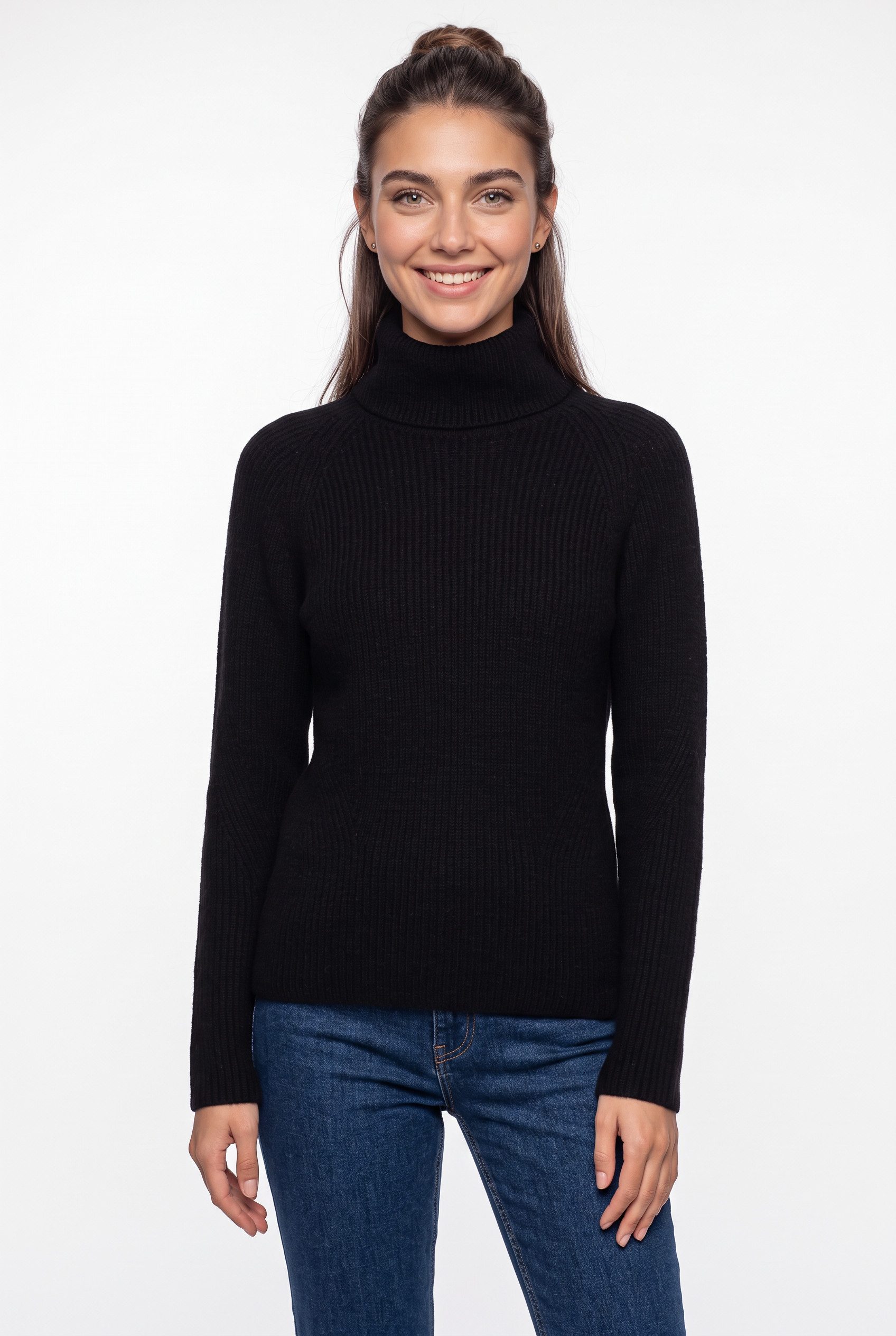 BOSS ORANGE Rollkragenpullover Falodina Premium Damenmode aus hochwertigem Materialmix mit Alpaka- und Wollanteil