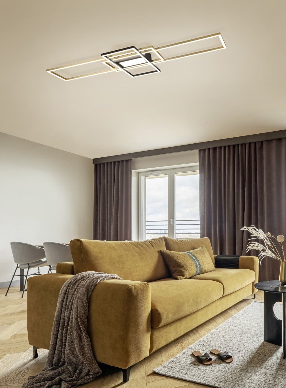 TRIO Leuchten Deckenleuchte Trio Leuchten LED Deckenleuchte Irvine, Inkl. Leuchtmittel, Dimmbar ohne Bewegungsmelder