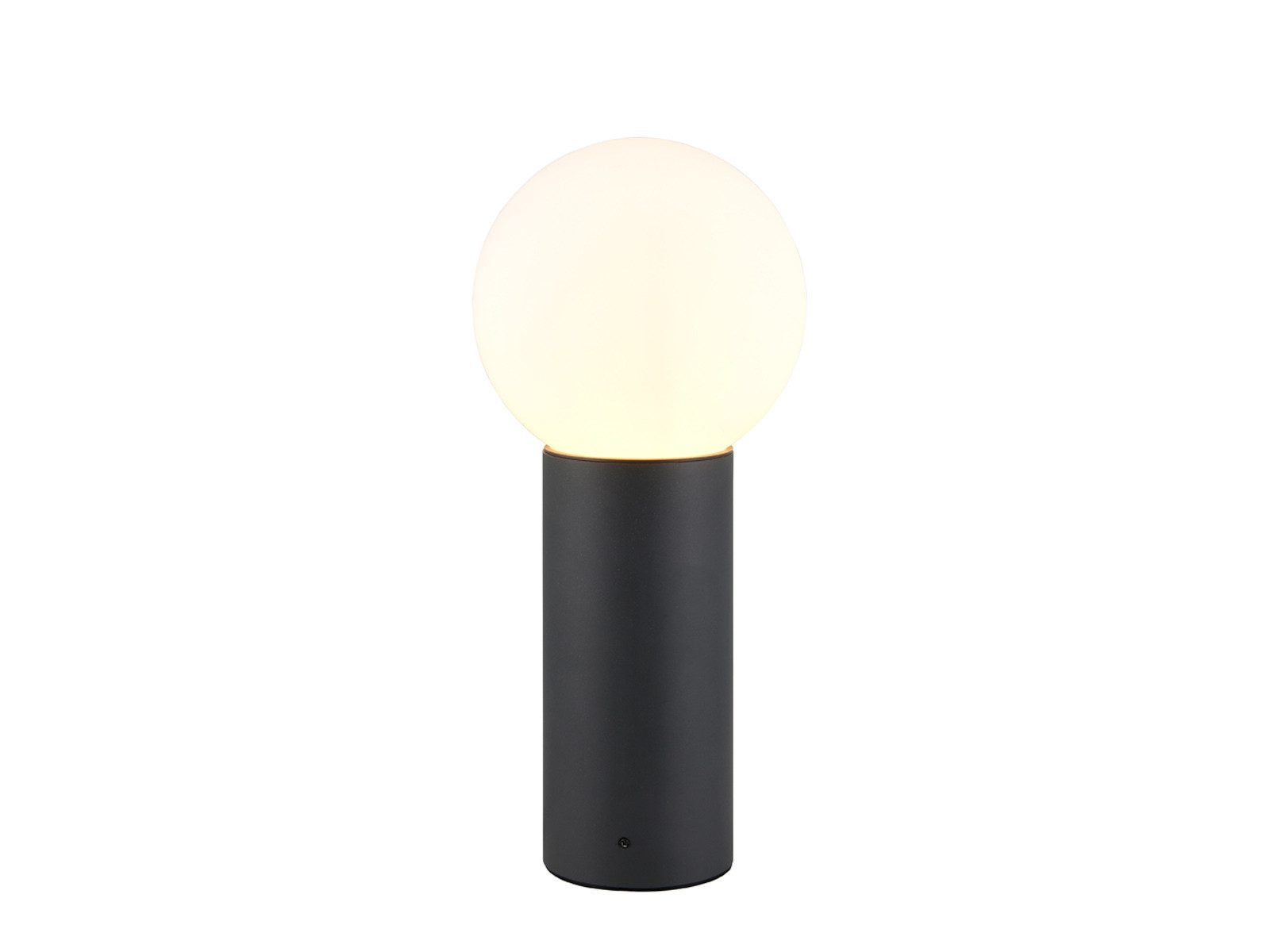 TRIO Leuchten LED Sockelleuchte mit Glaskugel, Höhe 40cm, LED wechselbar, warmweiß, Außen-licht Pollerleuchte Gartenbeleuchtung mit Strom im Retro Design
