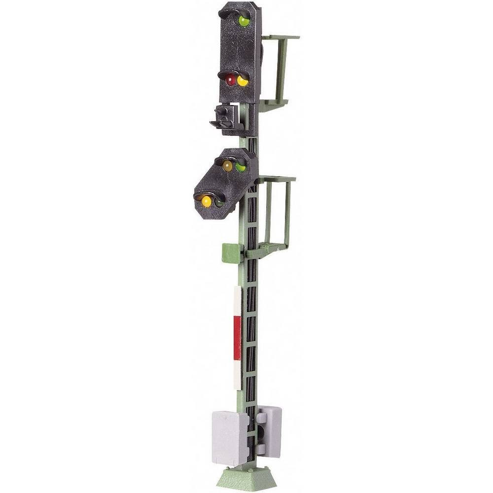 Modelleisenbahn-Signal Licht-Einfahrsignal der DB mit Vorsignal, 7 LEDs