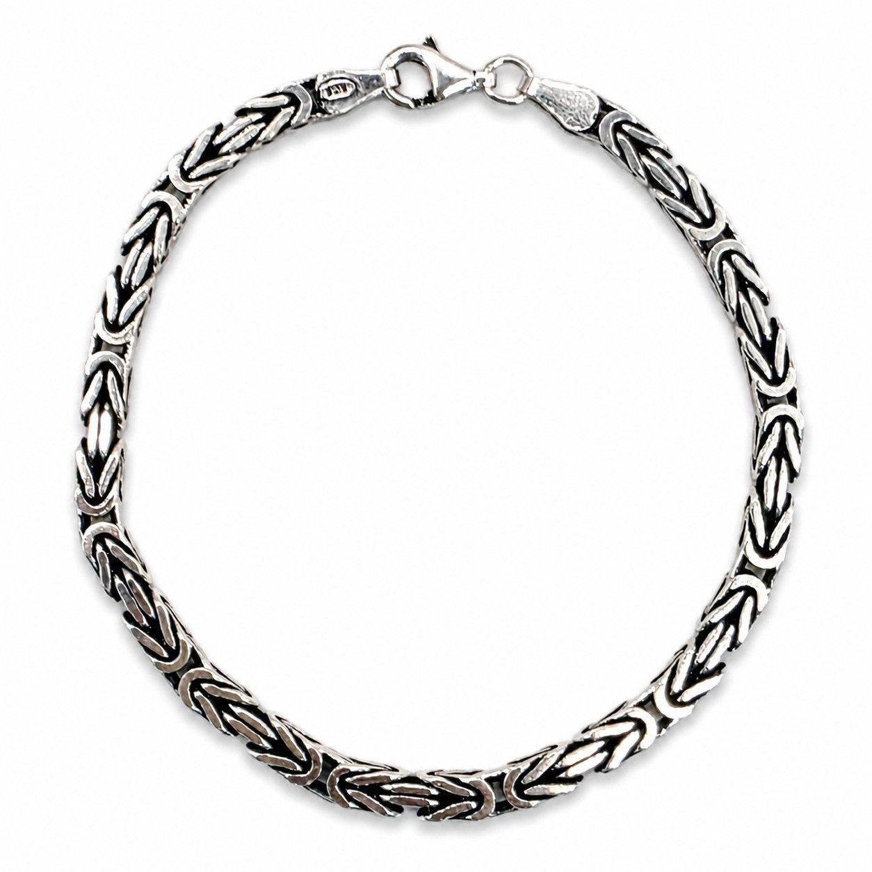 M-Punkt24 Königsarmband Königskette Silber 925 (Königskette Länge 21 cm Durchmesser 58 mm 18,5 Gramm, Königsarmband, Damen, Partner-Armband, Herren, Unisex), Silberschmuck aus 925 Echt Silber