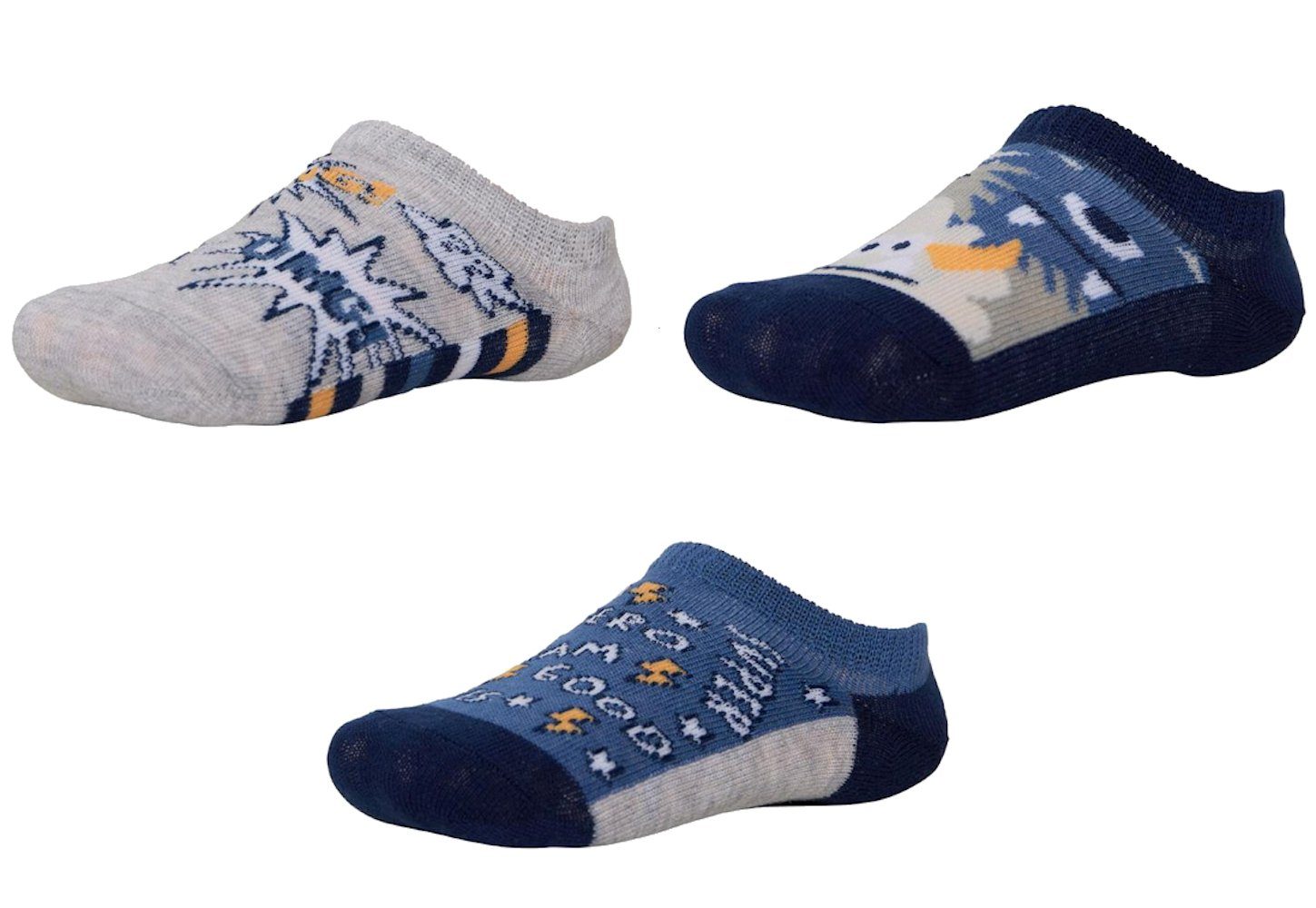 YSABEL MORA Sneakersocken Ysabel Mora Jungen Sneakers 3er Pack Sommer Socken Strümpfe blau (3-Paar)