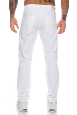 Cipo & Baxx Slim-fit-Jeans Herren Jeans Hose im casual Look mit dezenten dicken Nähten Jeanshose im casual Look mit dicken Nähten