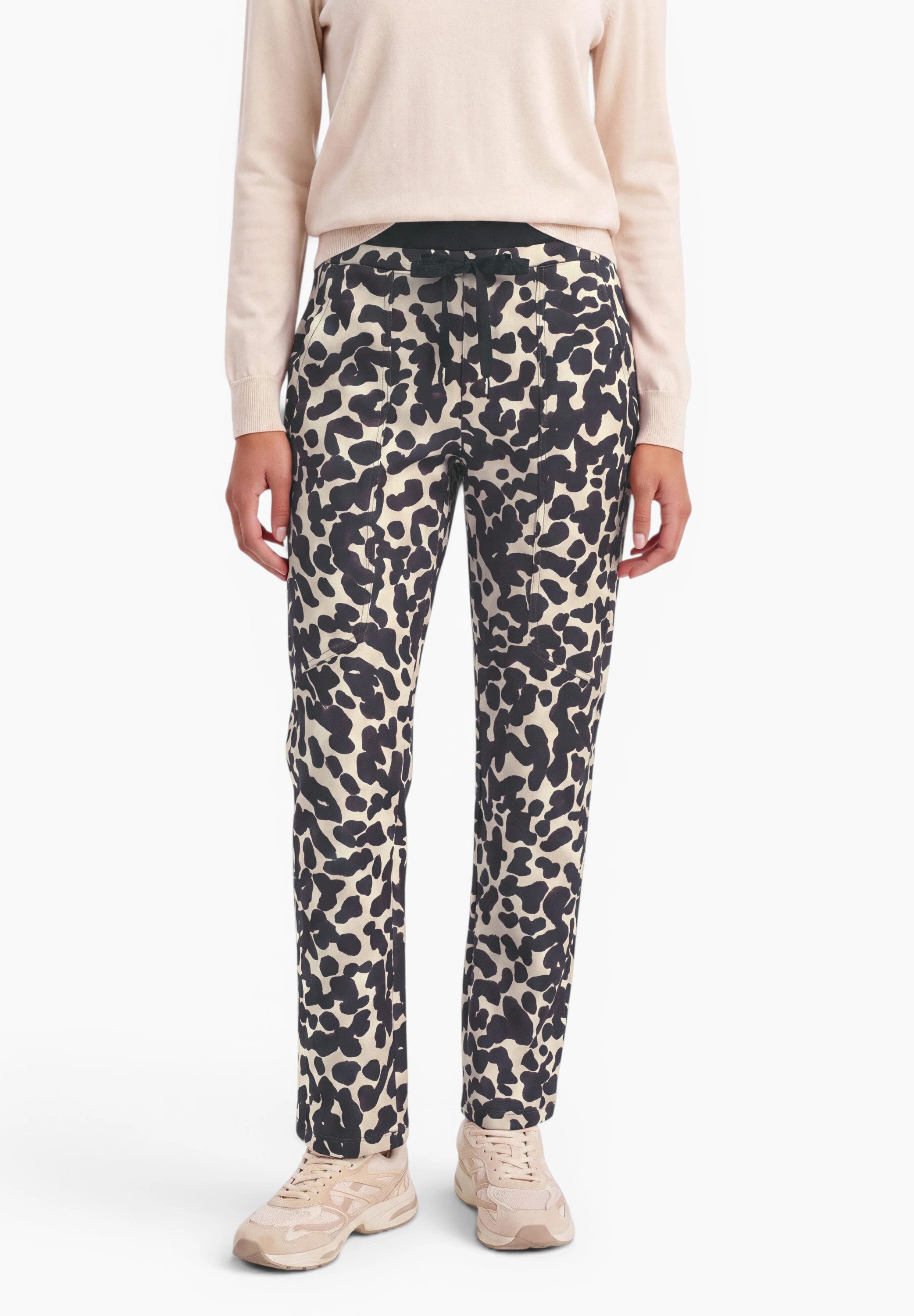 STREET ONE STUDIO Jogger Pants mit Leo-Muster