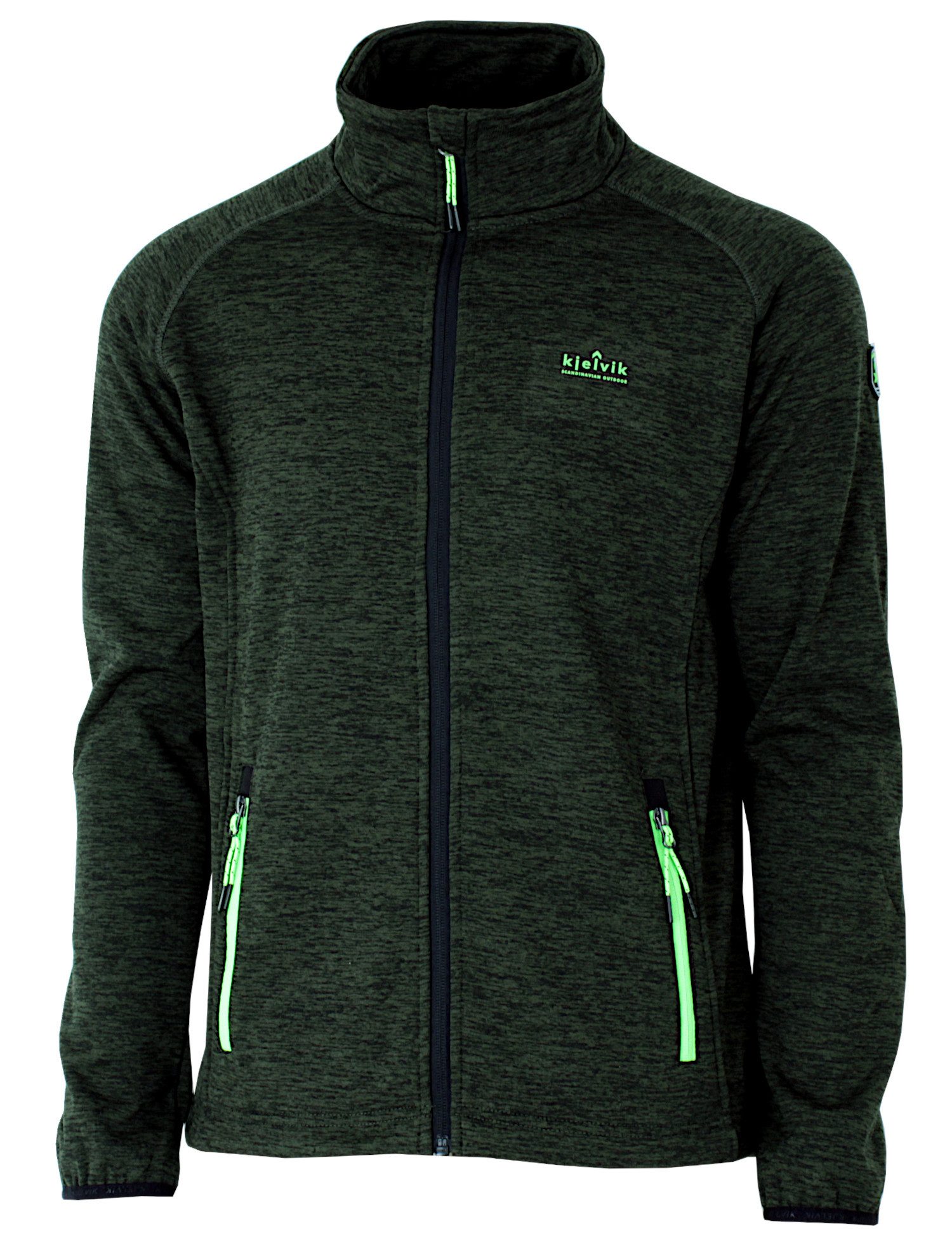 Kjelvik Fleecejacke Mike Sweatjacke mit kontrastfarbenen günstig online kaufen