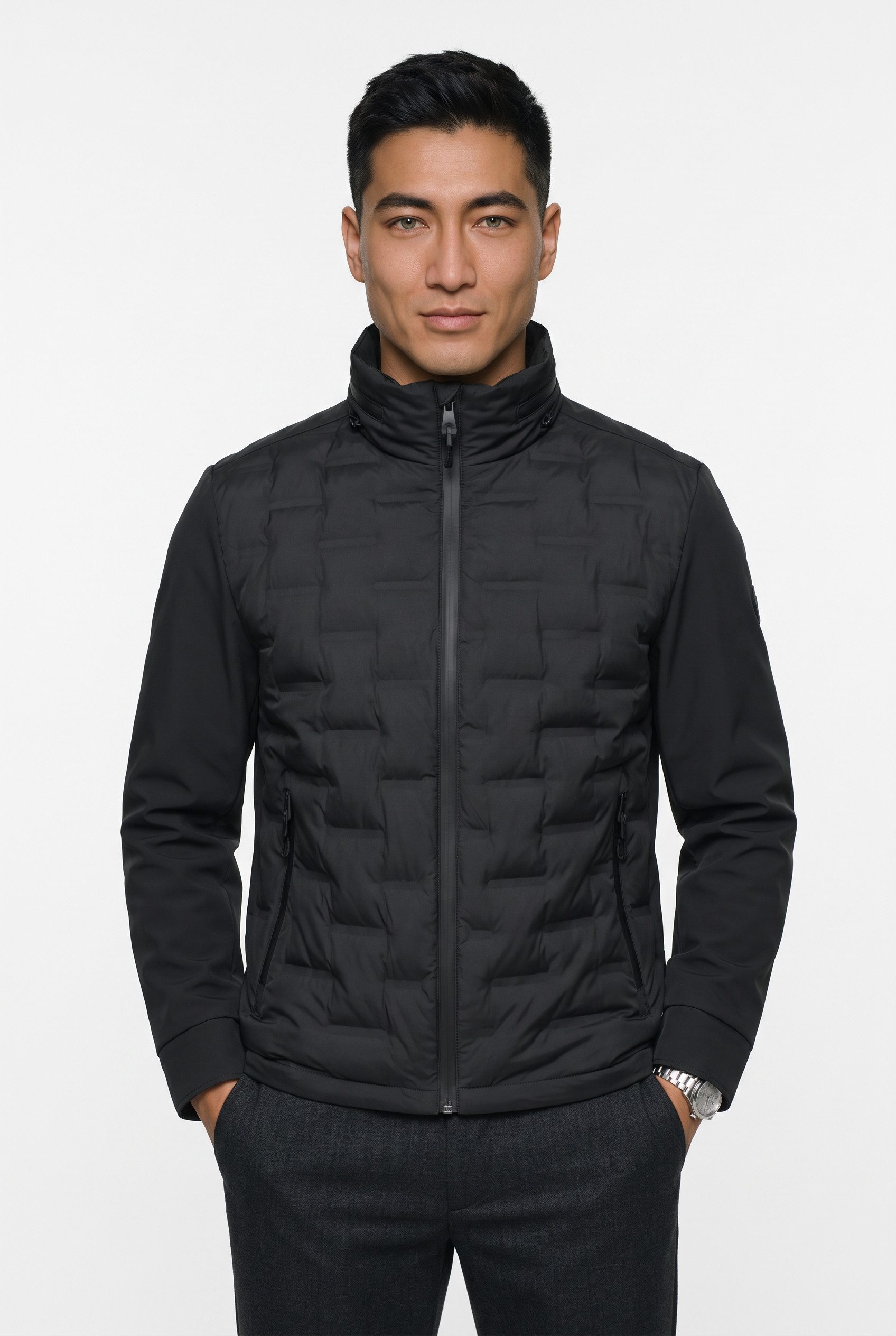 Strellson Steppjacke Avio Flex 2.0 Windbreaker Travel Light Regular Fit Windbreaker Steppjacke Stehkragen
