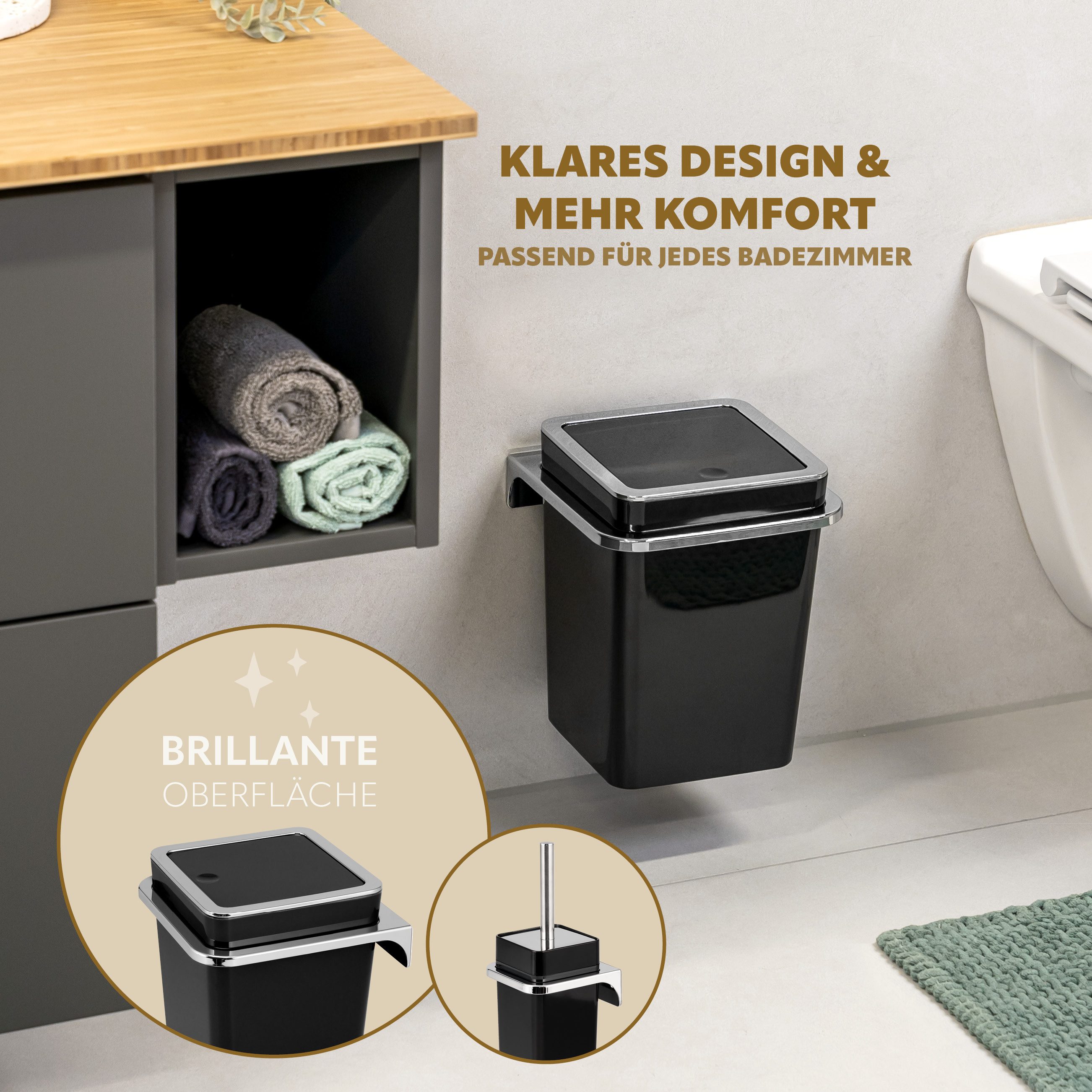 bremermann Badaccessoire-Set Badezimmer-Set, Zubehör-Set 2-tlg., Kunststoff günstig online kaufen