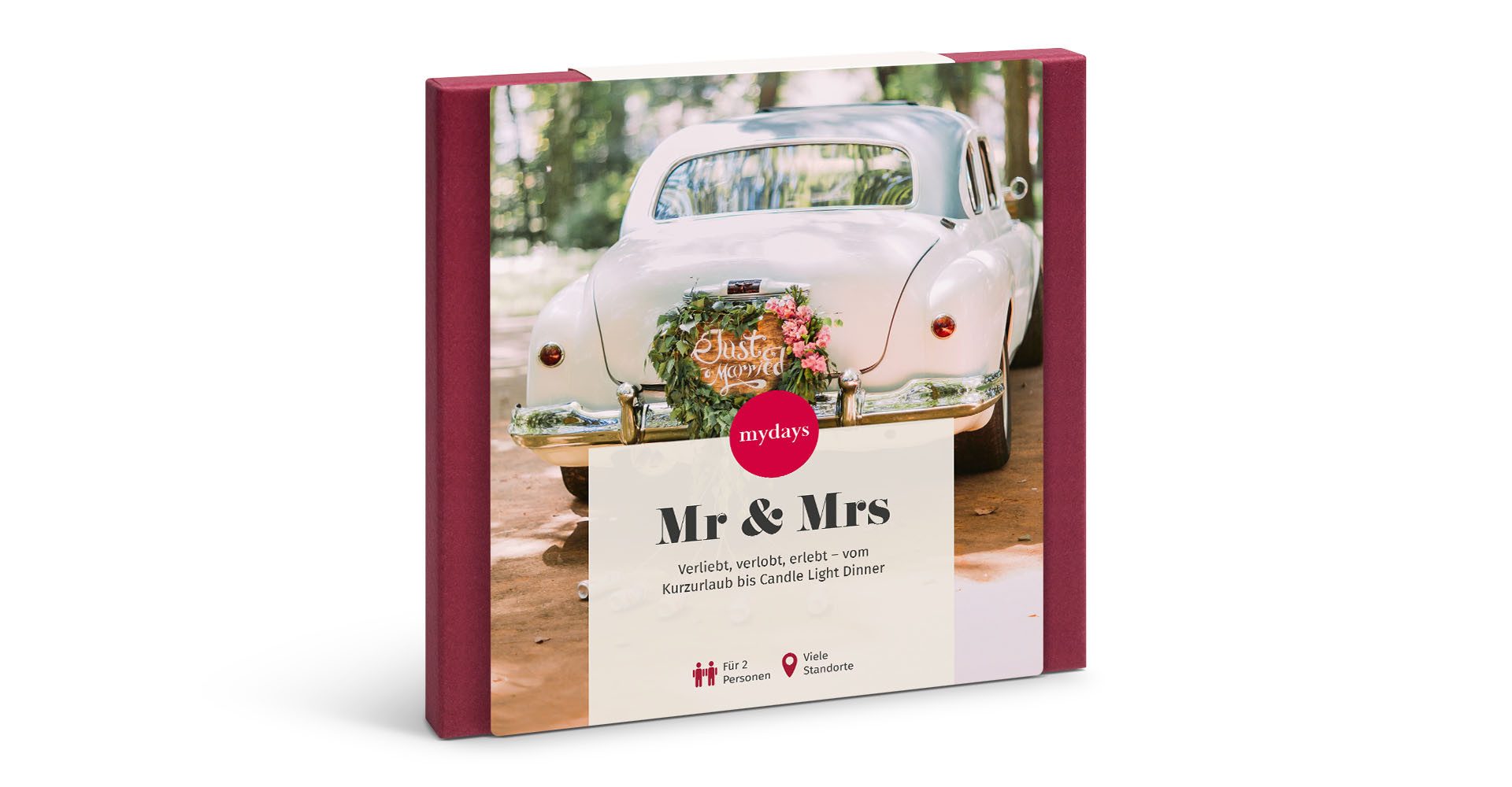 mydays Erlebnisgutschein Geschenkbox Zur Hochzeit, Eine grosse Auswahl an romantischen Erlebnissen fuer das Brautpaar