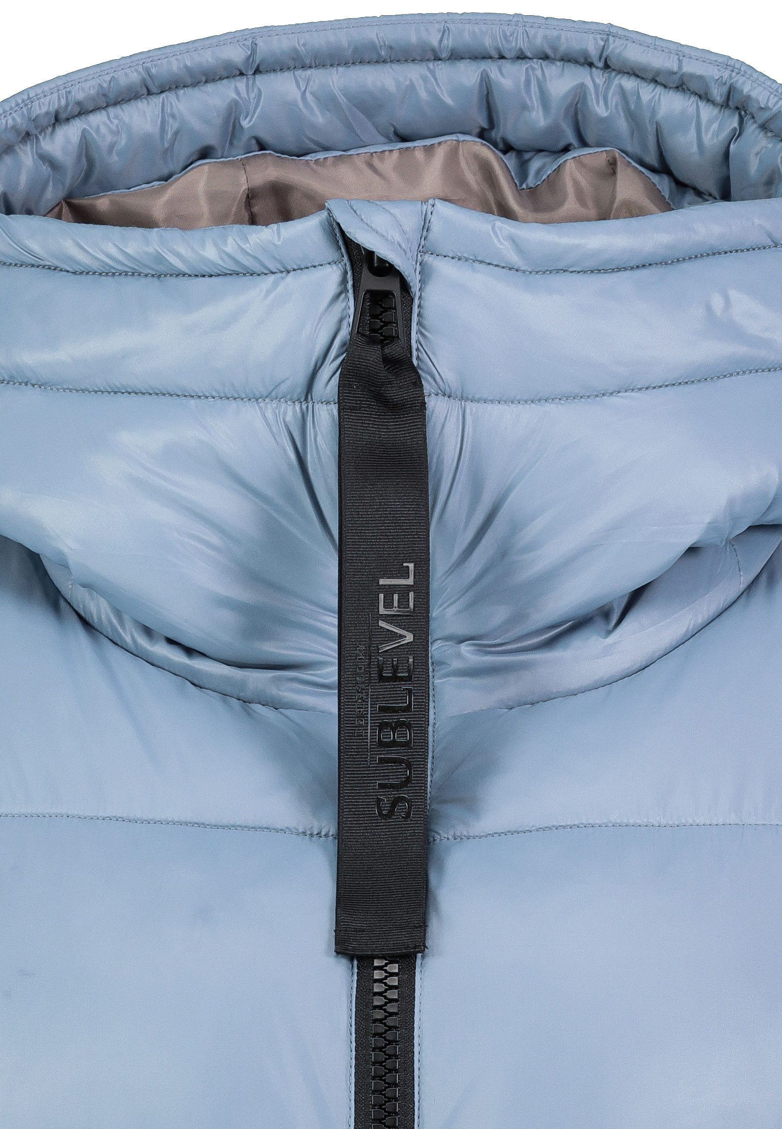 SUBLEVEL Steppweste Damen mit Kapuze Waistcoat lange Winter Weste Bodywarmer Waistcoat