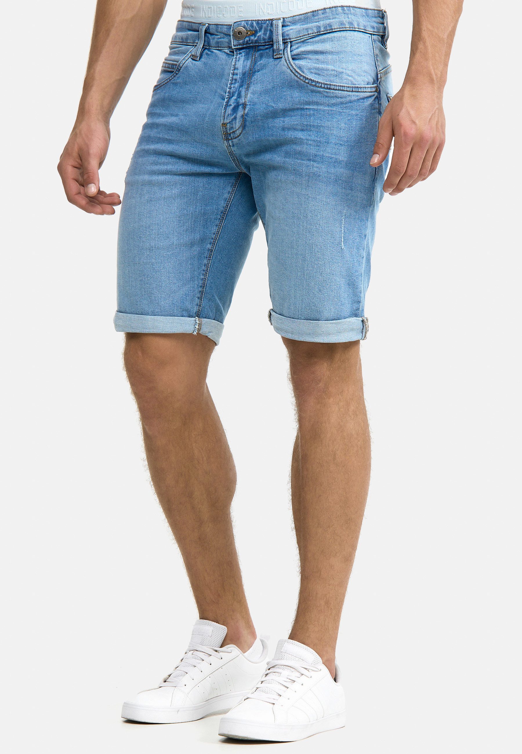 INDICODE Jeansshorts Herren Caden Jeans Shorts Herrenshorts mit 5 Taschen, Denimstyle – Bild 4 von 5
