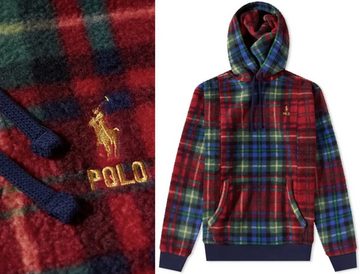 Ralph Lauren Winterjacke POLO RALPH LAUREN Hoodie Royal Crimson Plaid Jacke Sweater Sweatshirt