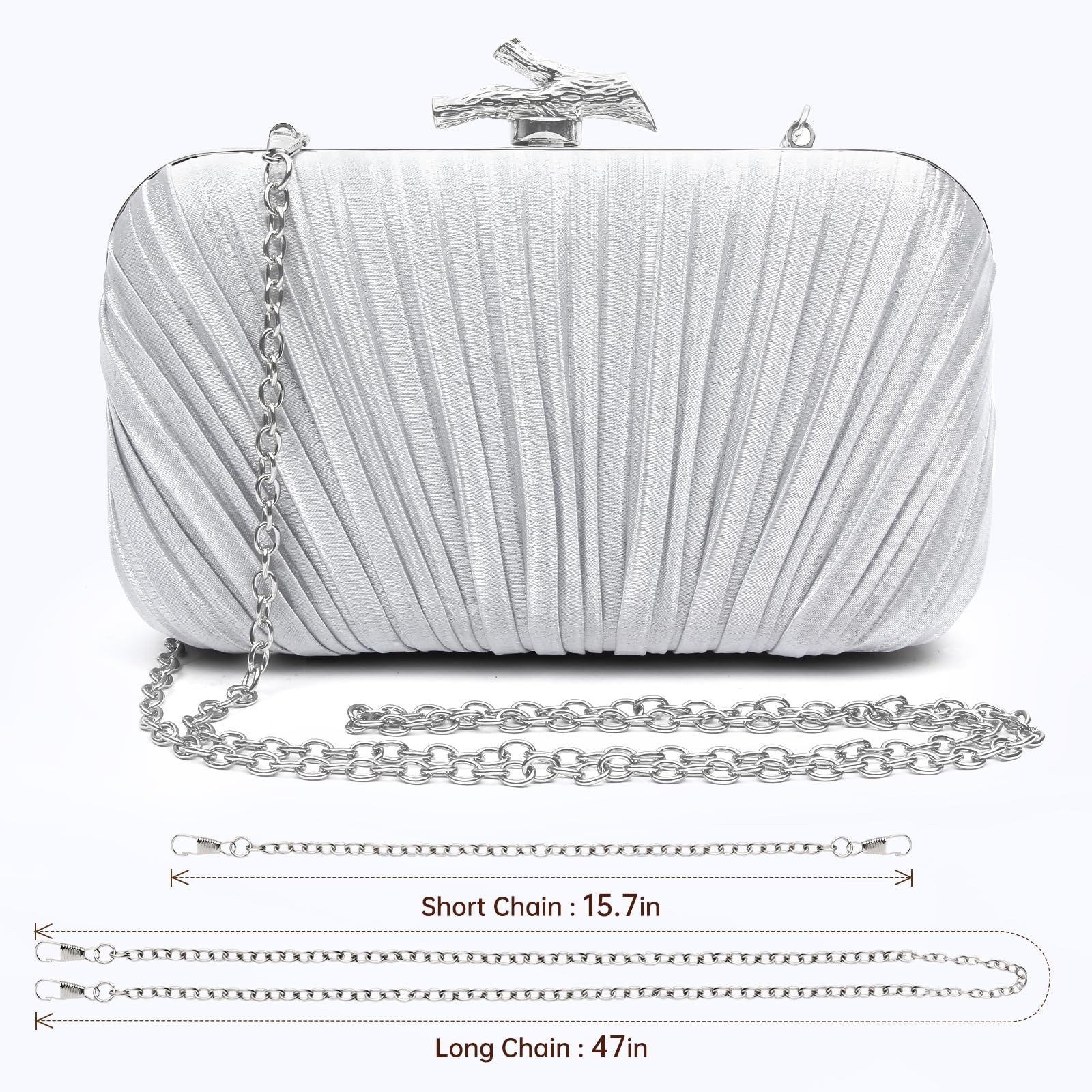 Coonoor Clutch Taschen für Damen, Abendtasche, gefaltete Clutch mit Kette, günstig online kaufen