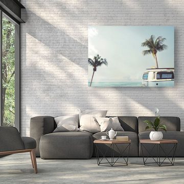 ArtMind XXL-Wandbild MEER - PALMEN - VAN, Premium Wandbilder als Poster & gerahmte Leinwand in verschiedenen Größen, Wall Art, Bild, Canva