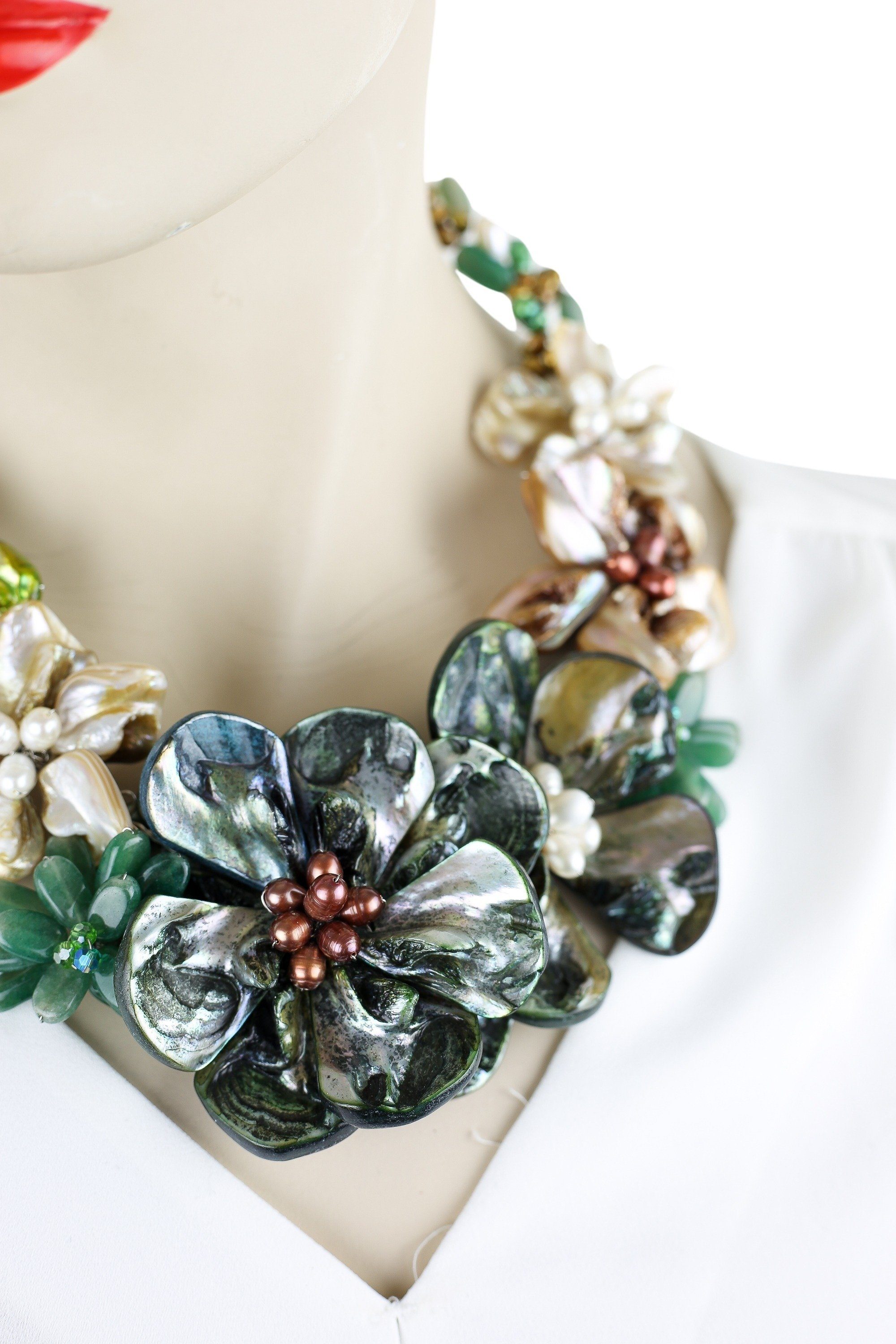COLLEZIONE ALESSANDRO Kette mit Anhänger Blumenstrauß, mit echten Süßwasserperlen