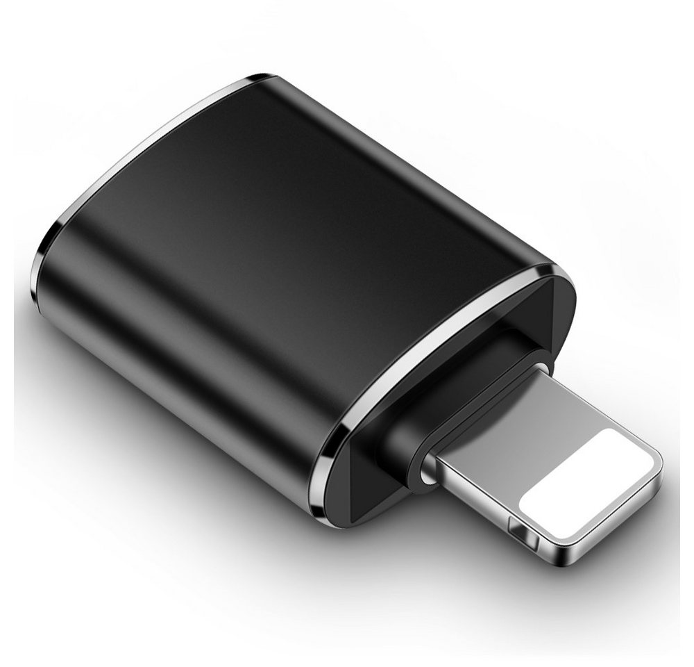 TradeNation USB A 3.0 auf Lightning Adapter OTG iPhone iPad USB-Stick Daten Laden Smartphone-Adapter Lightning zu USB 3.0 Typ A, Schnelles Laden, Plug & Play, USB 3.0