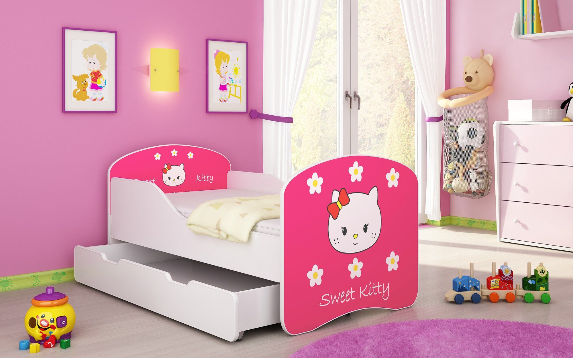 Baidani Kinderbett Luna, inkl. Matratze, Schublade und Lattenrost günstig online kaufen