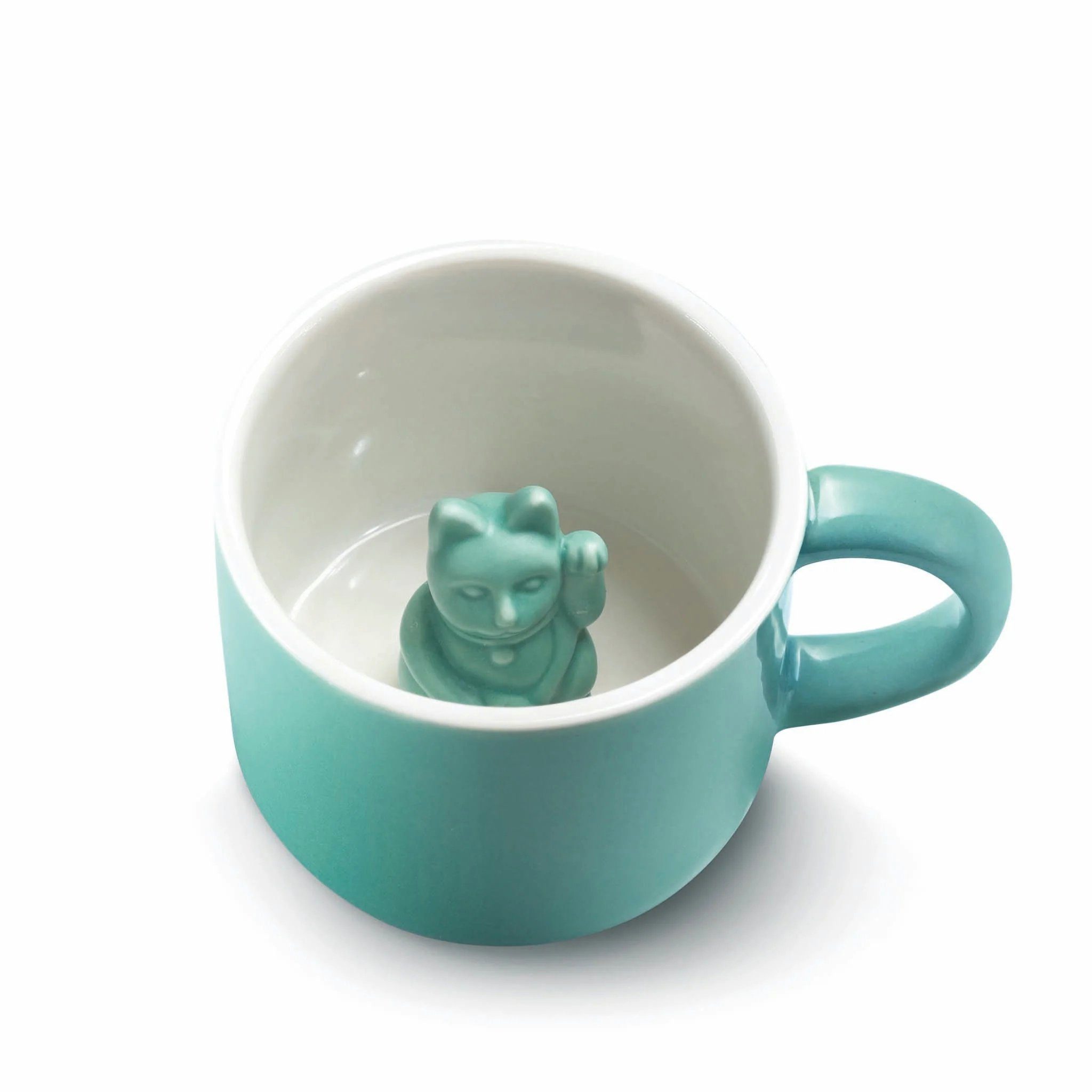 Dekofigur Mug Donkey Lucky - Products Donkey Neko Maneki Turquoise
