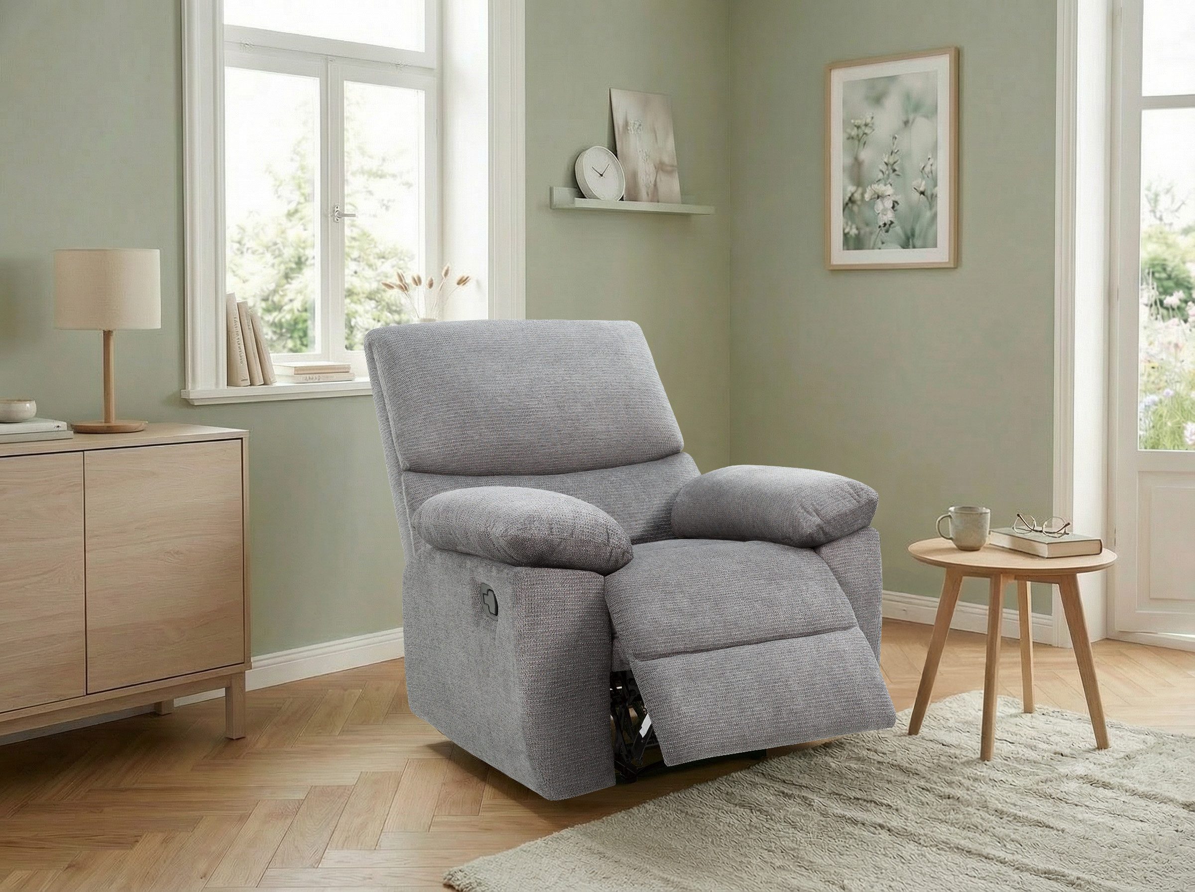 Home affaire Relaxsessel LANNOY, TV-Sessel, elektr. o. manuelle Relaxfunktion, USB A/C, Sessel mit Liegefunktion 105°-150°, Federkernpolsterung