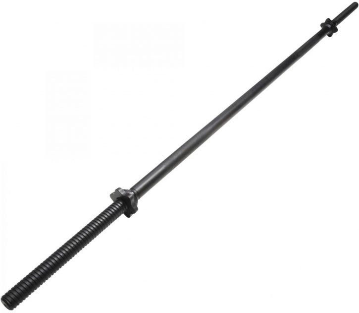 GORILLA SPORTS Langhantelstange Langhantelstange 170 cm 10 kg mit Sternverschluss, Stahl, 170 cm Schwarz | Langhantelstangen