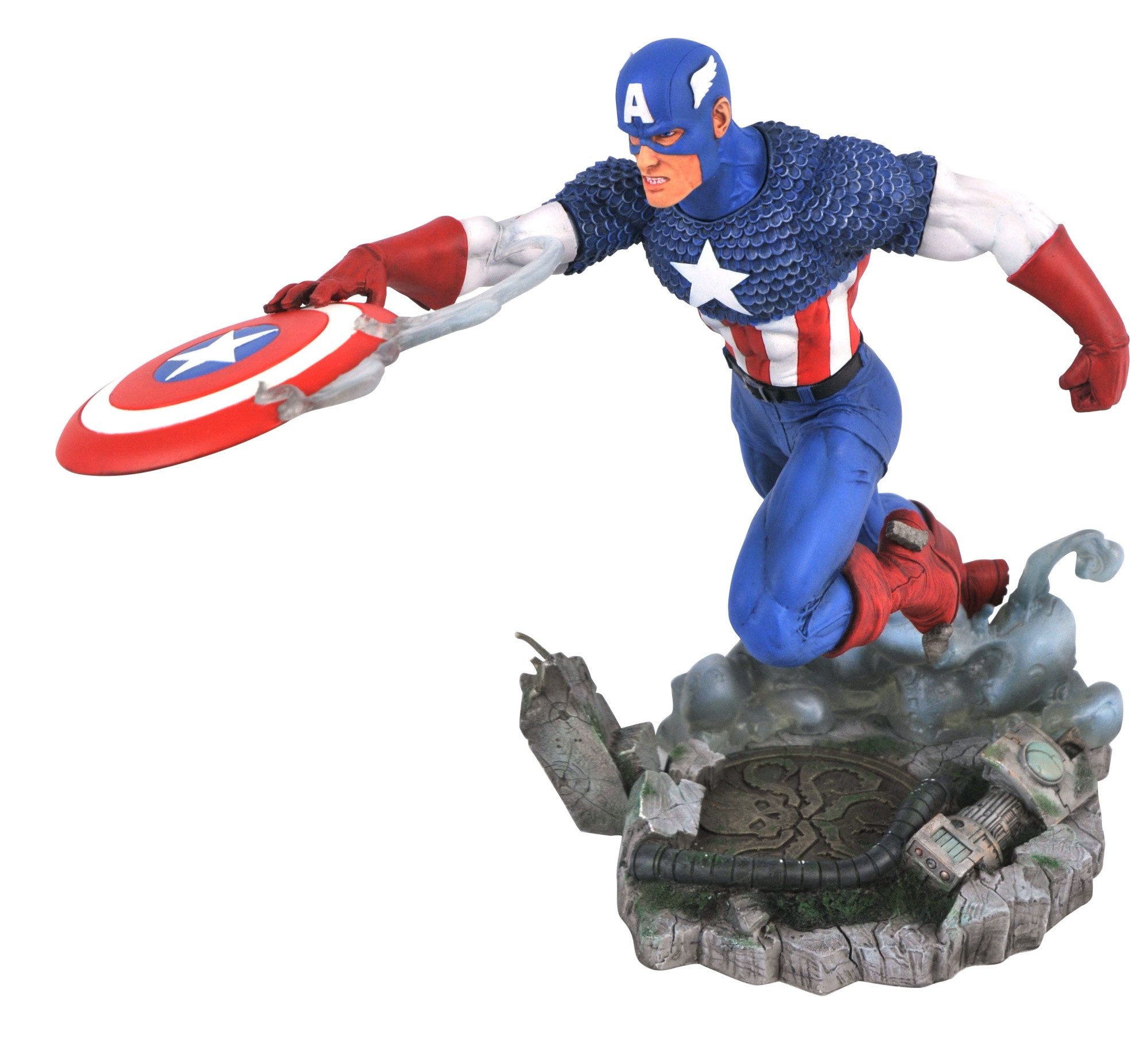 Diamond Select Actionfigur MARVEL GALLERY VS CAPTAIN AMERICA PVC STATUE