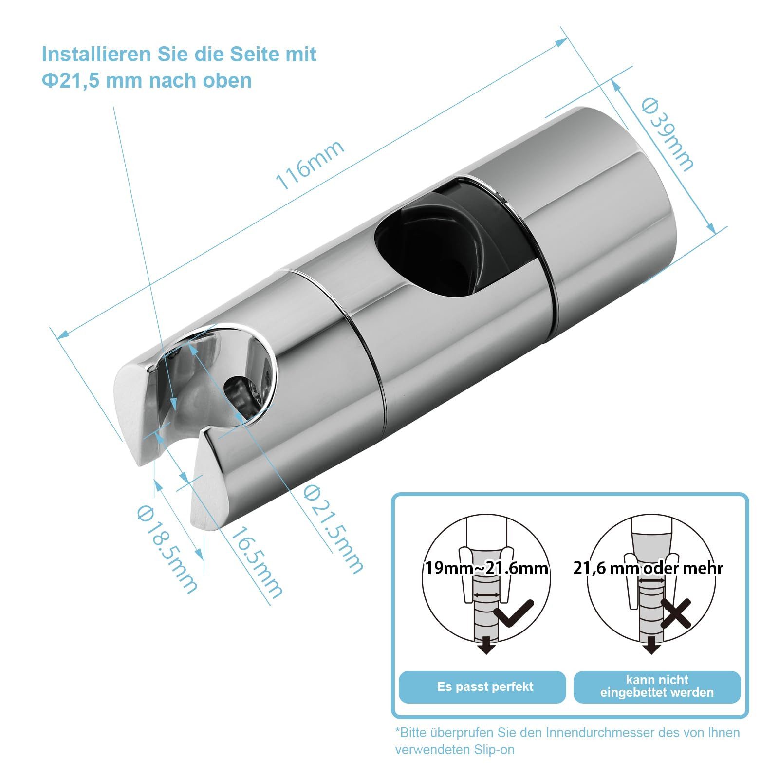 FOUORTUNATE-BEE Brausegarnitur Halterung Duschkopfhalter für Gleitstange Ve günstig online kaufen