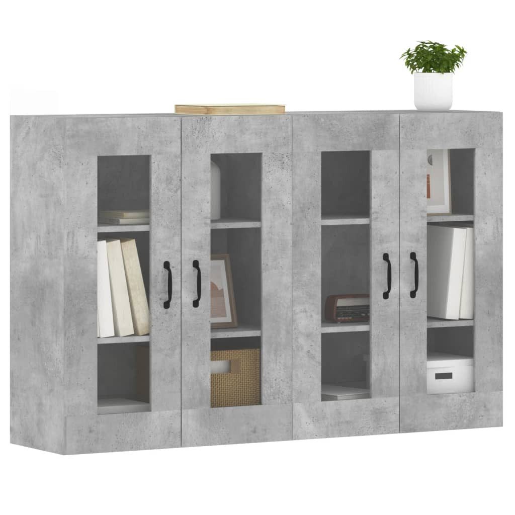 vidaXL Sideboard Wandschränke 2 Stk. Betongrau günstig online kaufen
