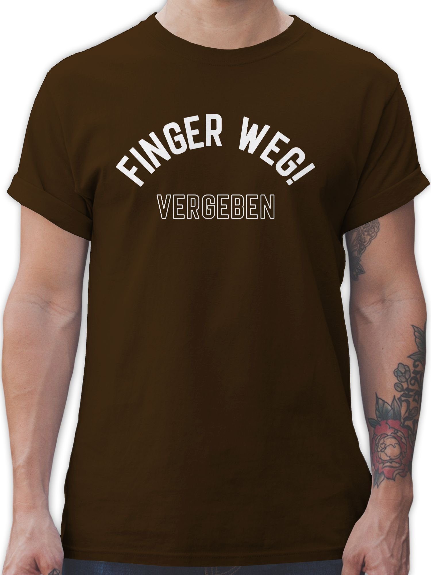Shirtracer T-Shirt Finger weg! Vergeben Partner-Look günstig online kaufen