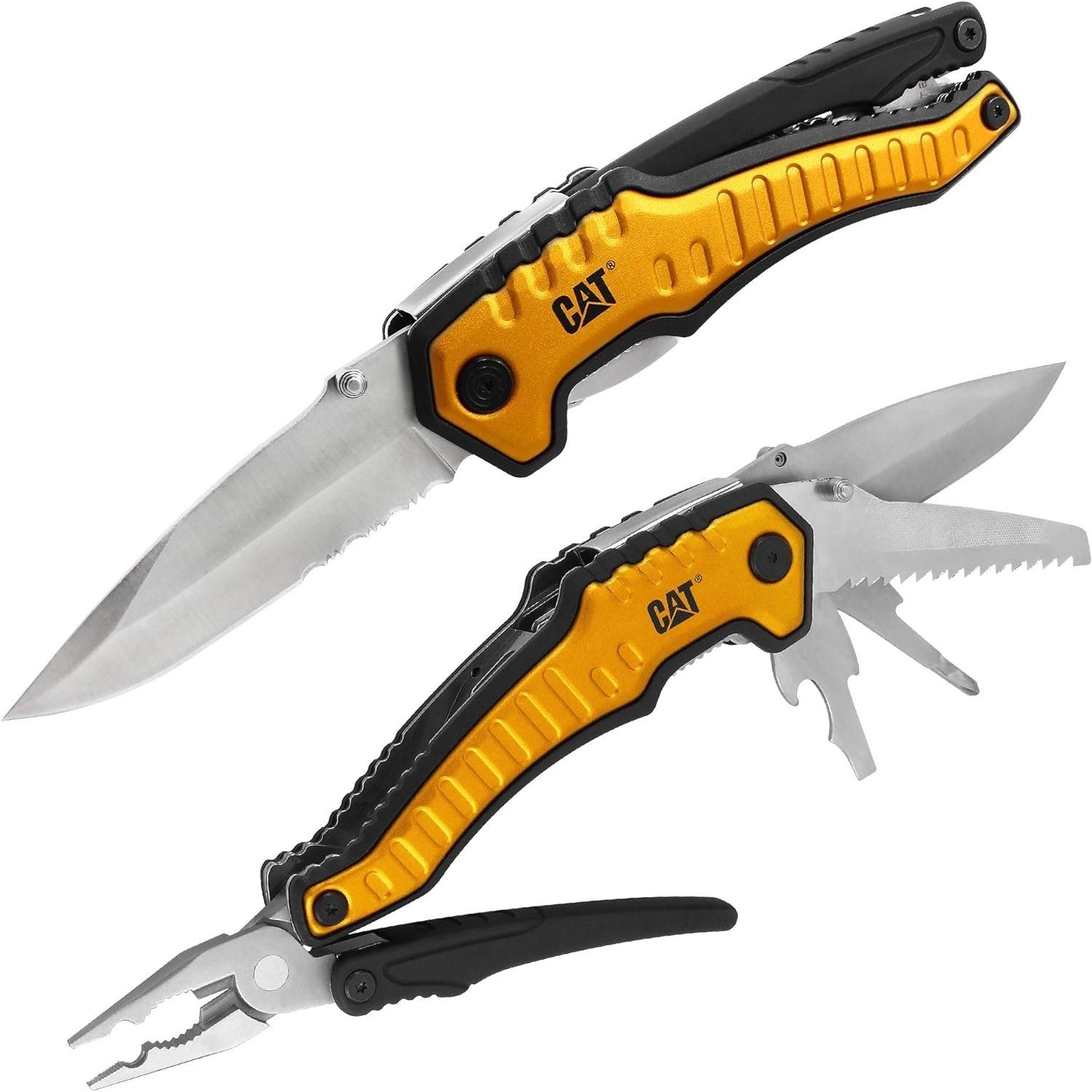 CAT Multitool Caterpillar Multitool XL mit Инструментen aus Edelstahl, 9 in 1 CAT-Werk