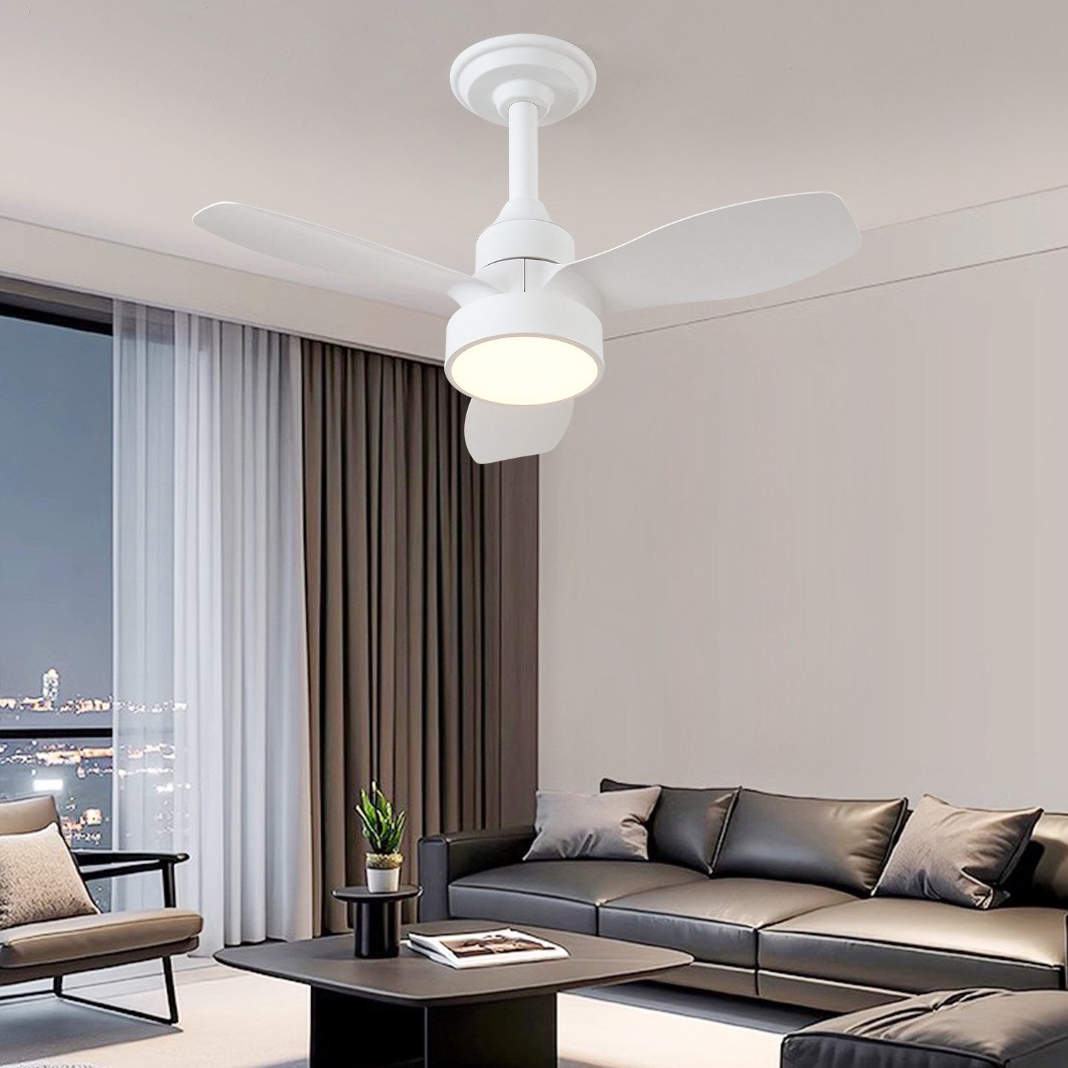 JDONG Deckenventilator mit Beleuchtung und Fernbedienung günstig online kaufen