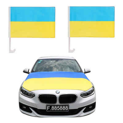 Sonia Originelli Fahne Aut-Fan-Paket Ukraine Fußball Außenspiegel Motorhaubenüberzug