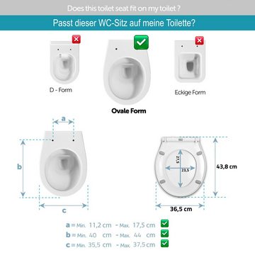 Aqua Bagno WC-Sitz Aqua Bagno, Toilettendeckel und WC Sitz mit Absen, mit Absenkautomatik