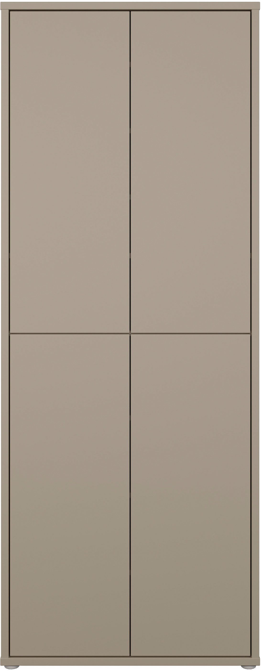 FORTE Schuhschrank Alice Springs, Schuhschrank, Höhe 191,9 cm, 4 Türen, viel Platz (B/H/T 74,5/191,9/34,9 cm) Stauraumschrank, Mehrzweckschrank, Breite 74,5 cm, mit 8 Böden