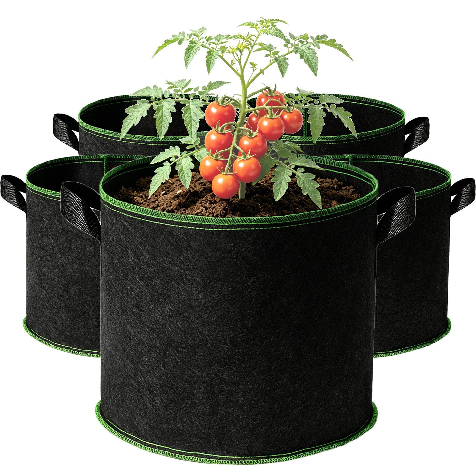 CannoBox Pflanzkübel Pflanzbeutel pflanzsack 270 g/m² Pflanztaschen Pflanzkübel (5 St), 5 St, 10 St, Luftschneid, atmungsaktiv, Ø18–50 cm