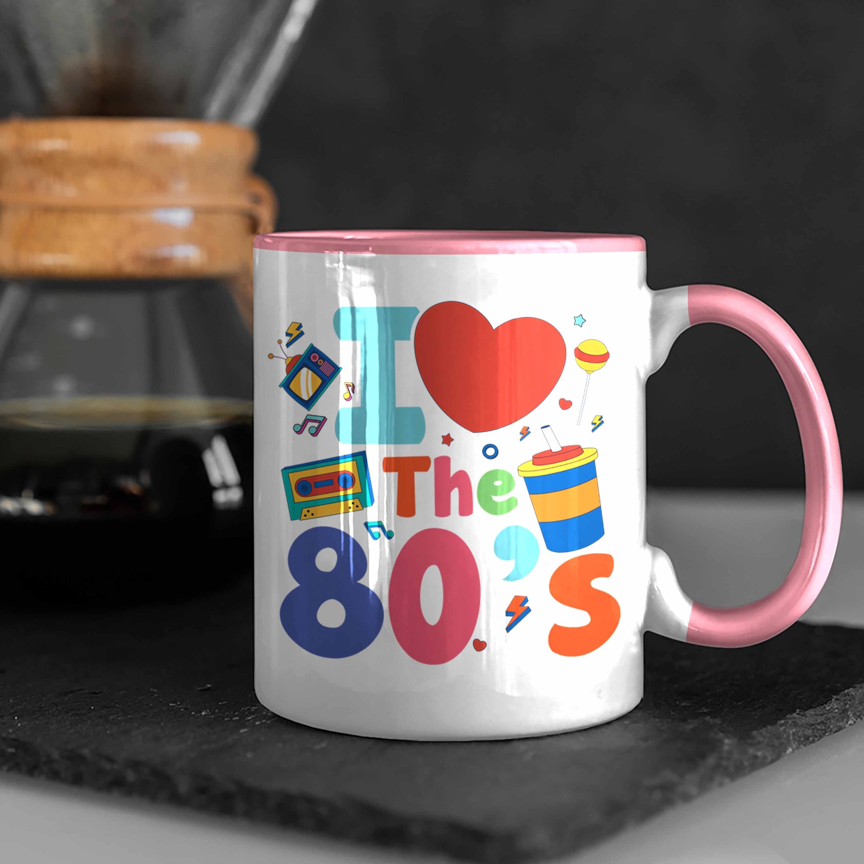 80er Trendation - Rosa Tasse Jahre Geschenkidee Achziger Party Tasse Geschenk Trendation