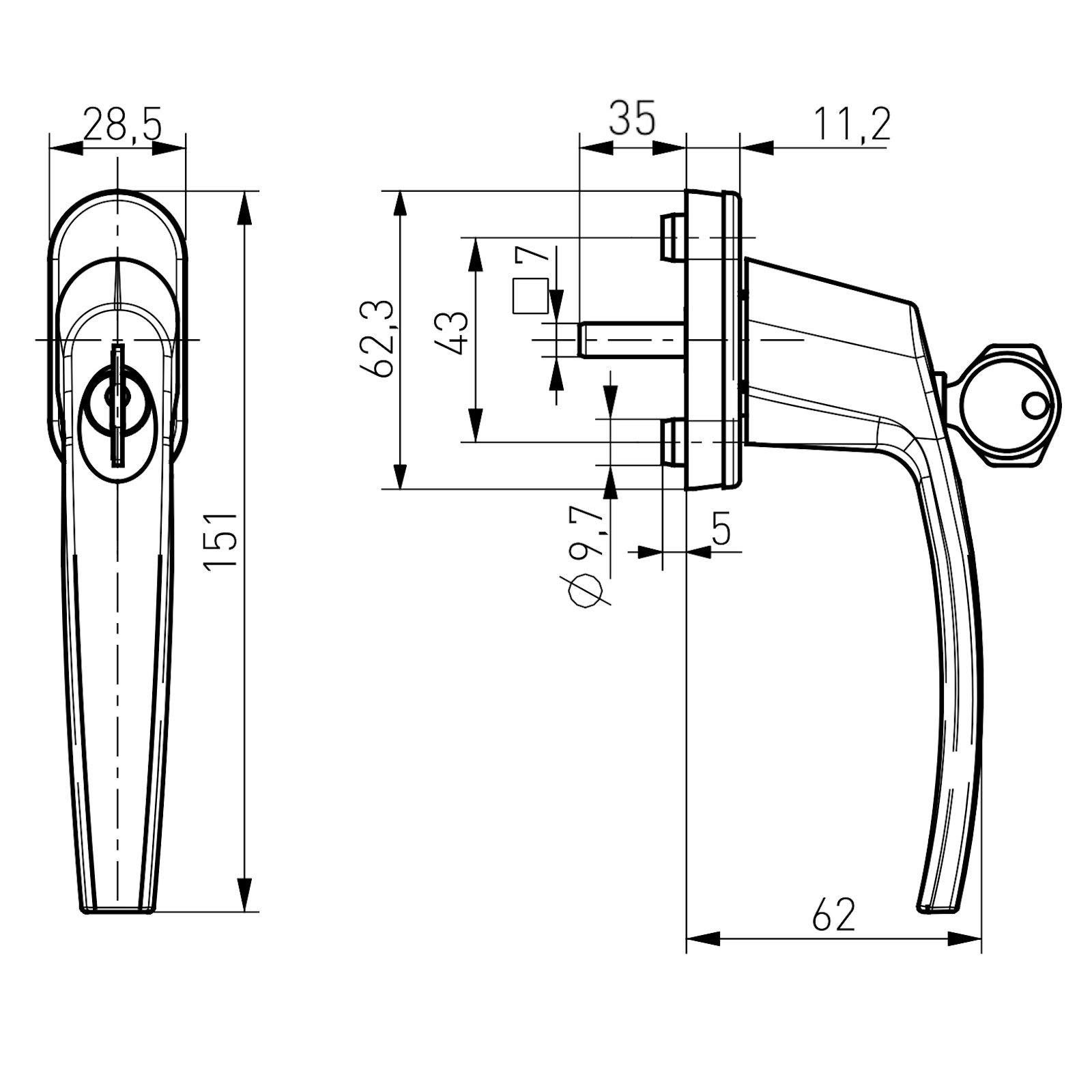 SO-TECH® Fenstergriff mit 45° Raster weiß günstig online kaufen