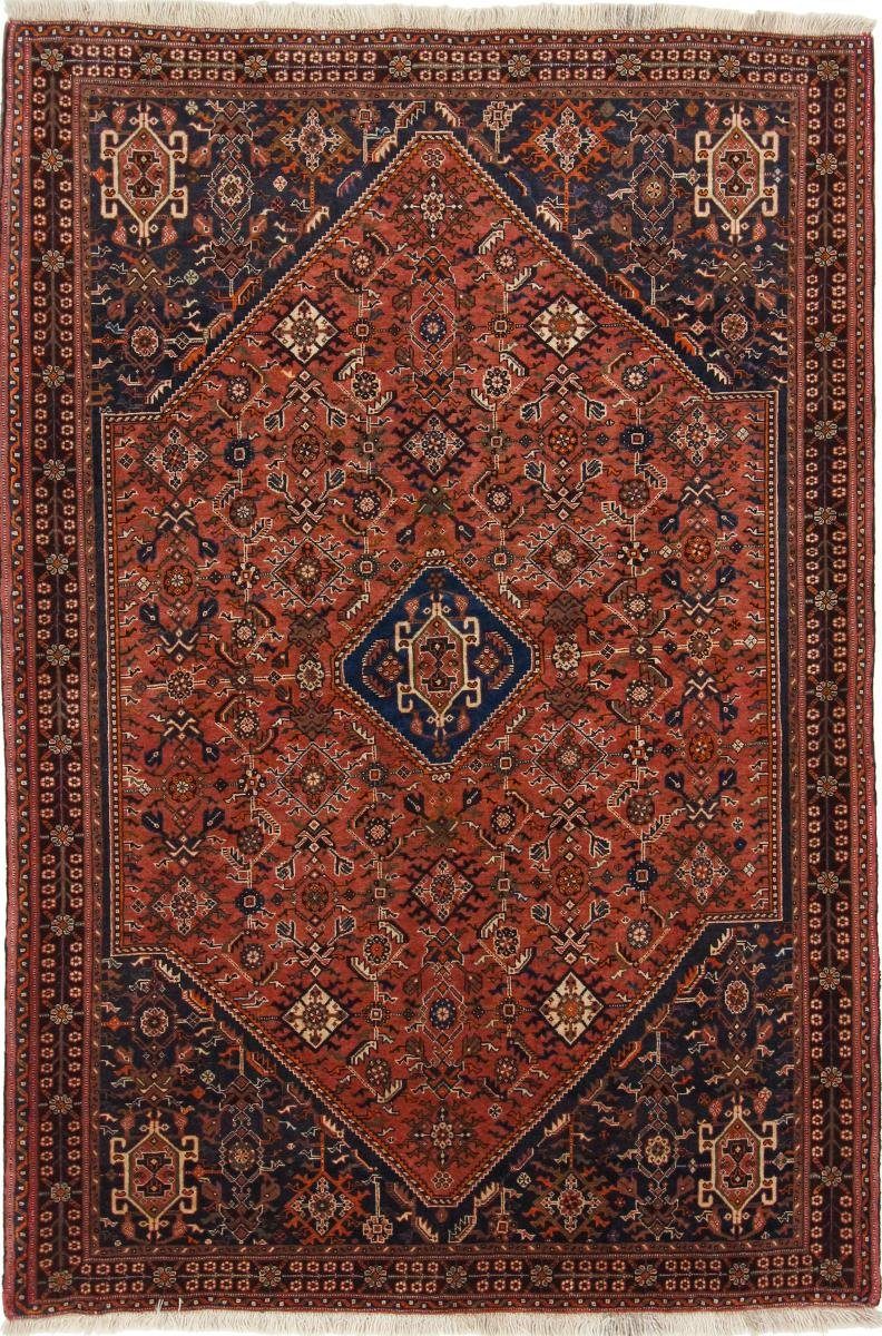 Orientteppich Ghashghai 141x206 Handgeknüpfter Orientteppich / Perserteppich, Nain Trading, rechteckig, Höhe: 12 mm | Kurzflor-Teppiche