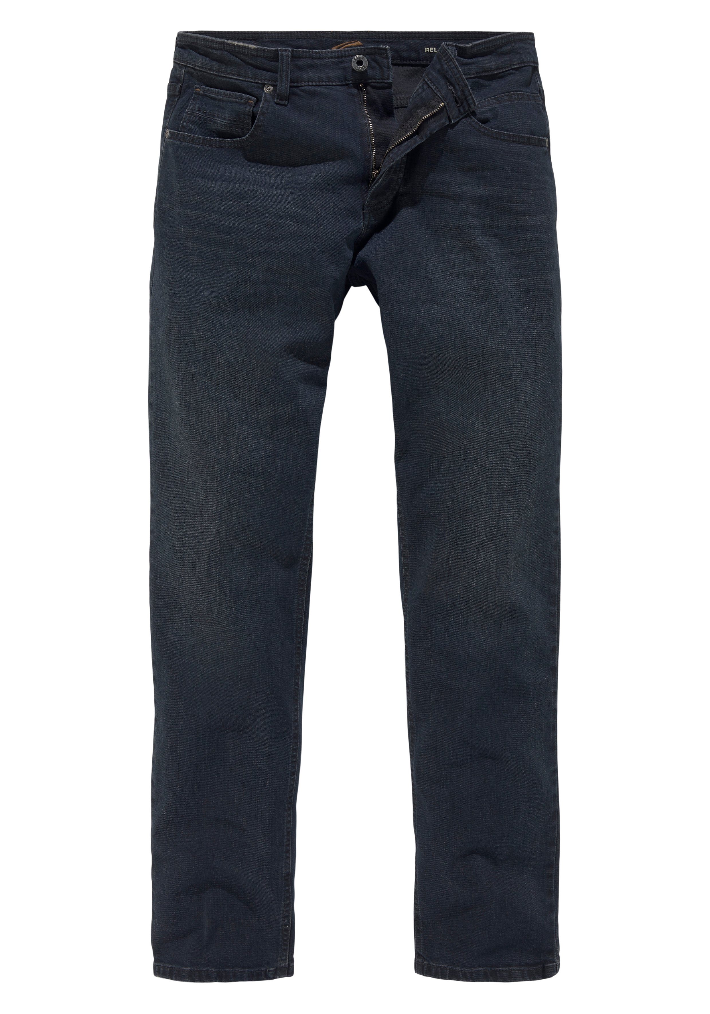 5-Pocket-Jeans dark-blue camel active WOODSTOCK