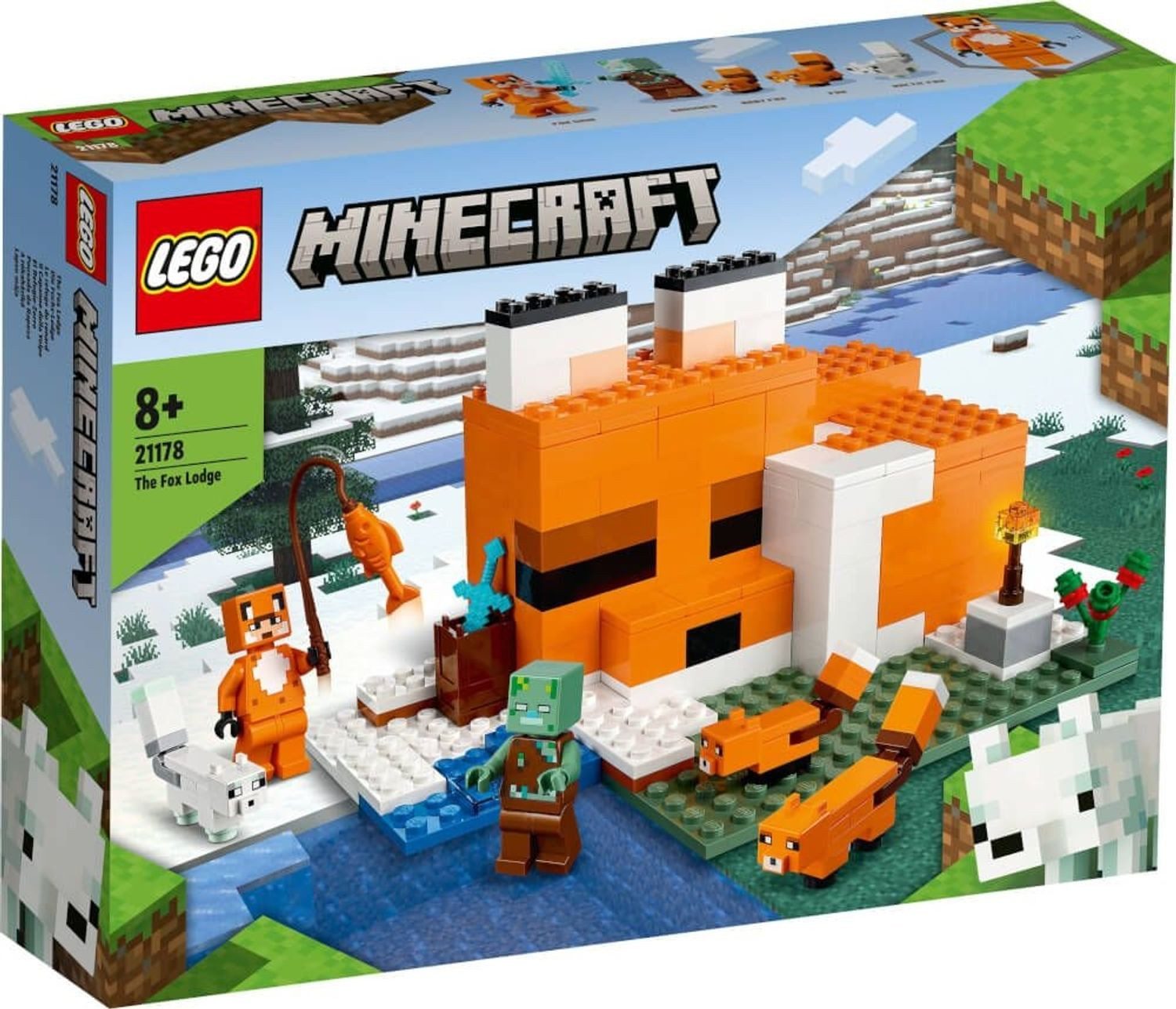 LEGO® Minecraft™ Die Fuchs-Lodge Konstruktionsspielsteine, (Die Fuchs-Lodge, Klemmbausteine), Made in Europe