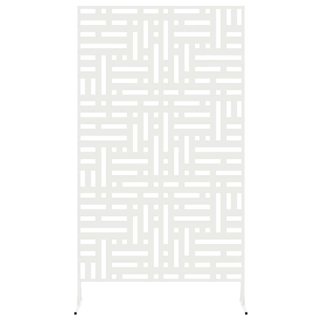 vidaXL Paravent 100 x 50 x 180 cm Sichtschutzzaun Weiß 100x50x180 cm aus Stahl Paraven